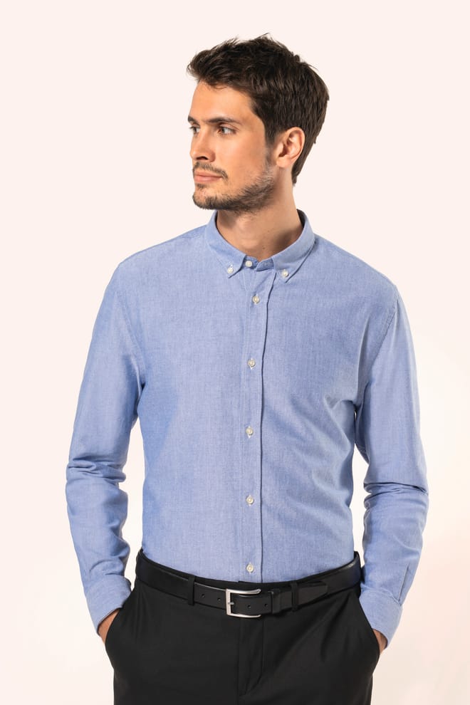 Men Oxford Long-Sleeved Shirt