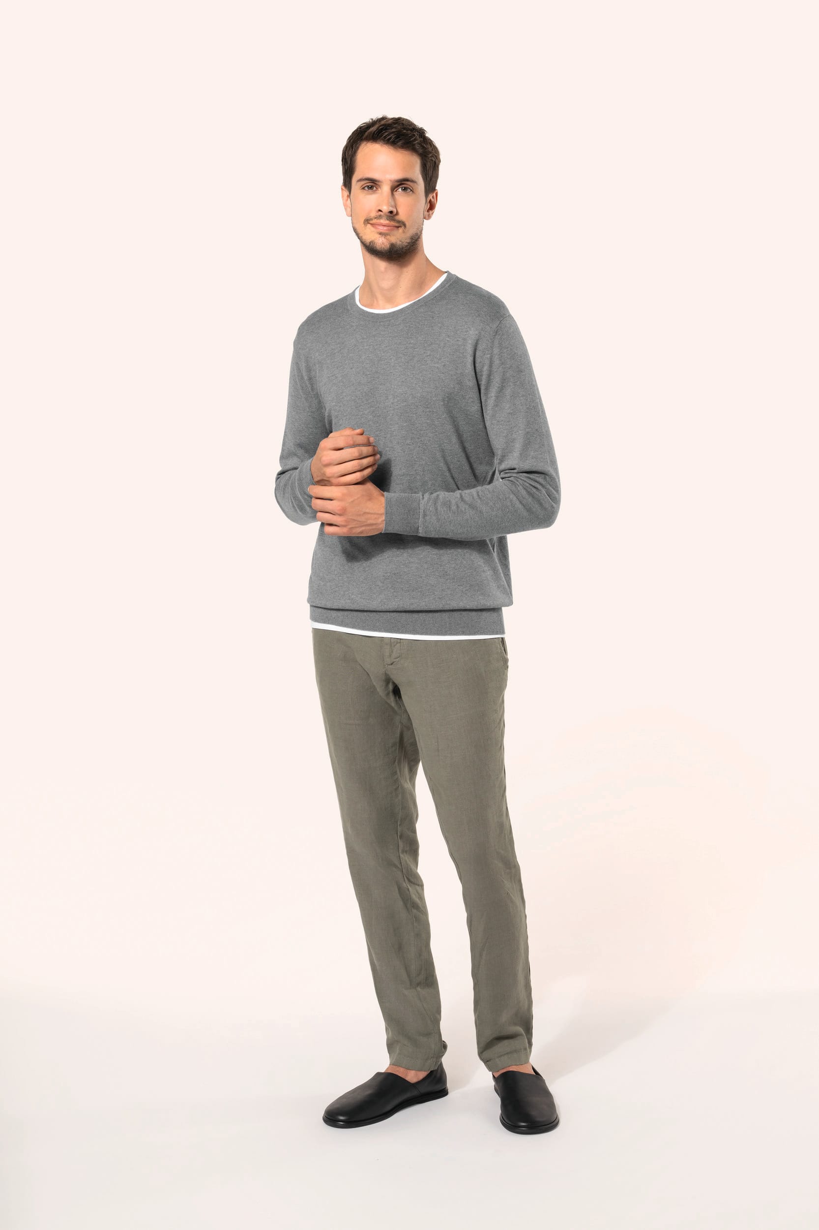 Camisola Supima® com decote redondo de homem