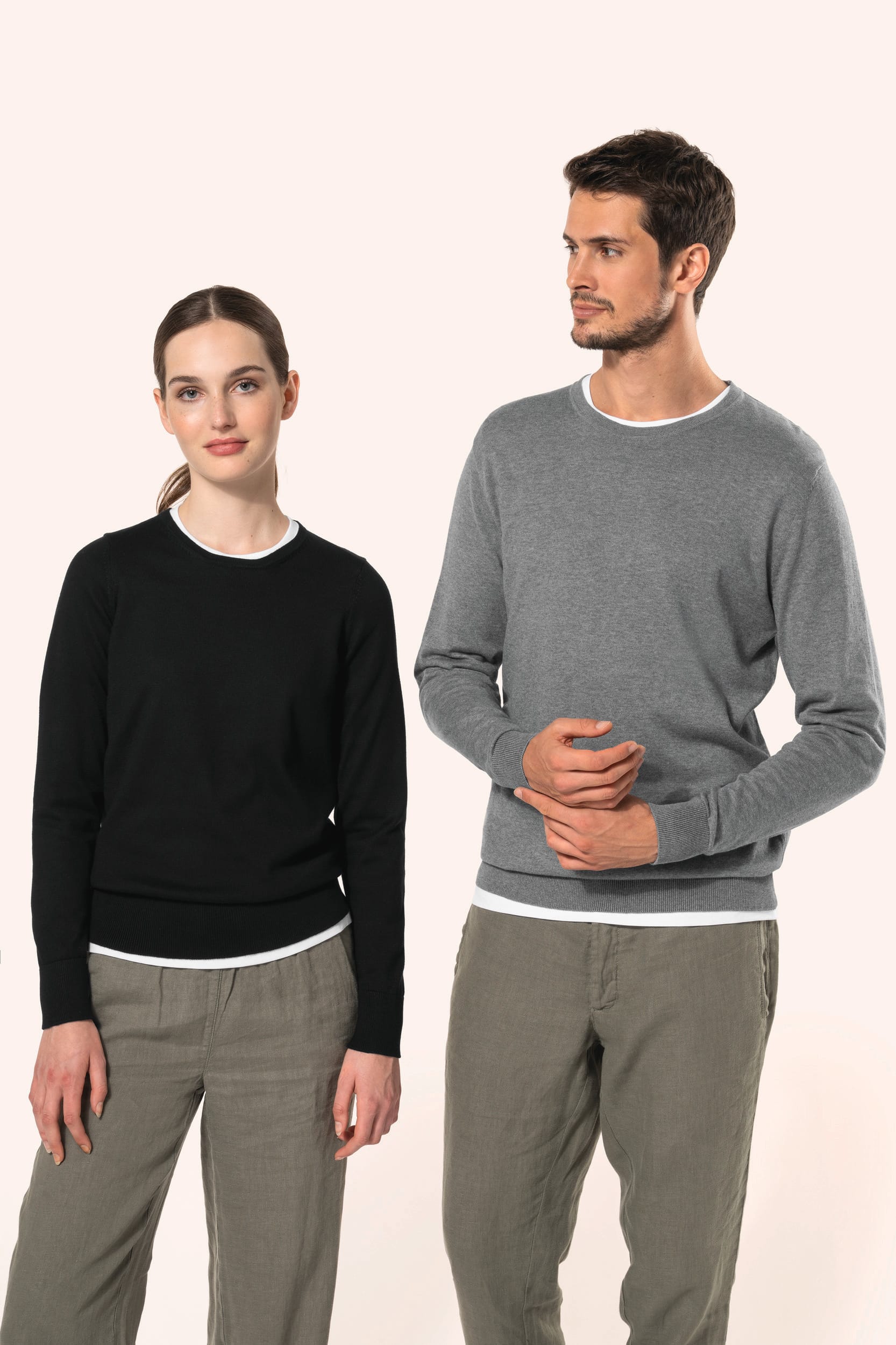 Camisola Supima® com decote redondo de homem