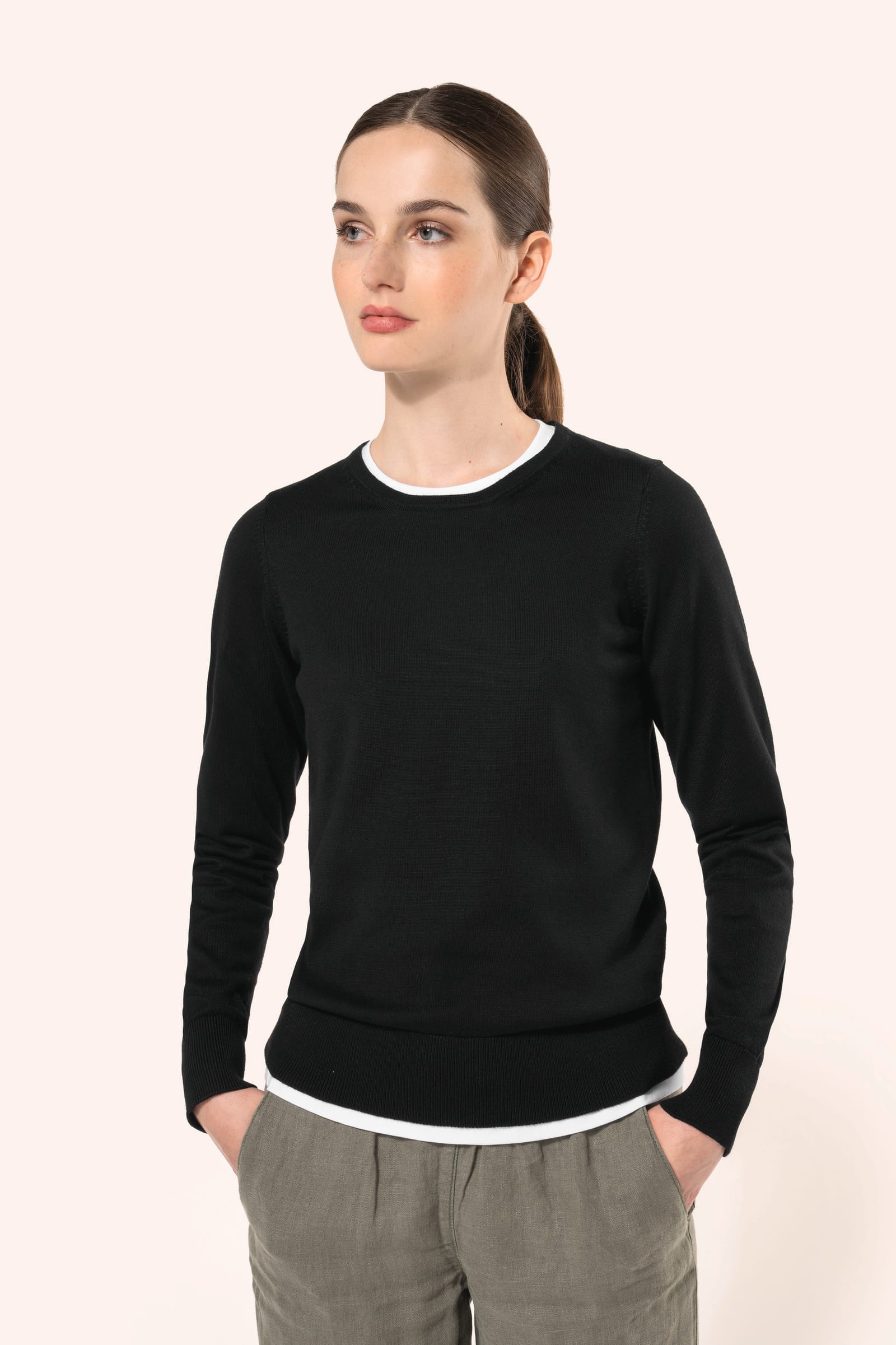 Supima® damestrui ronde hals