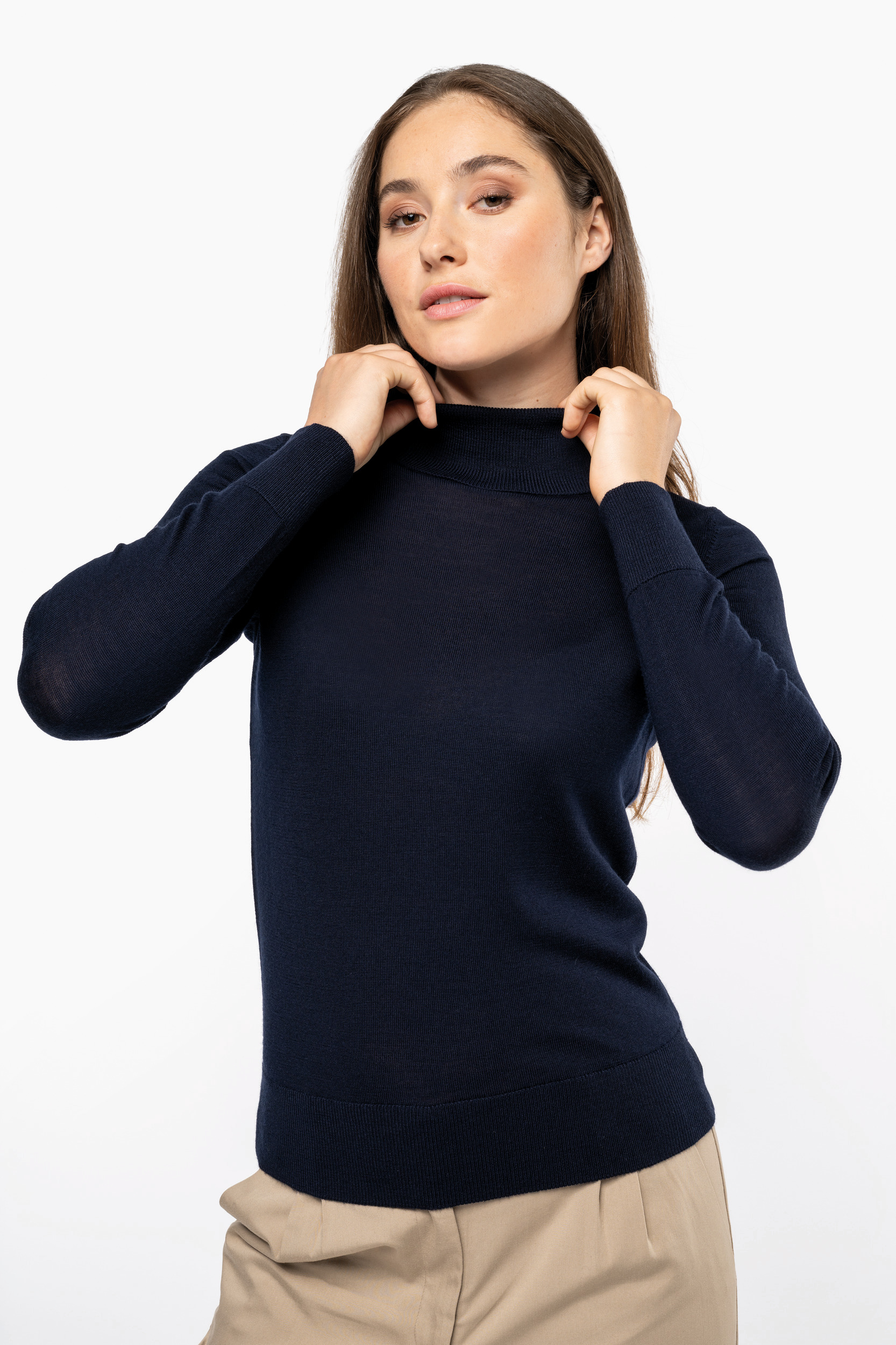 Merinotrui rolkraag dames