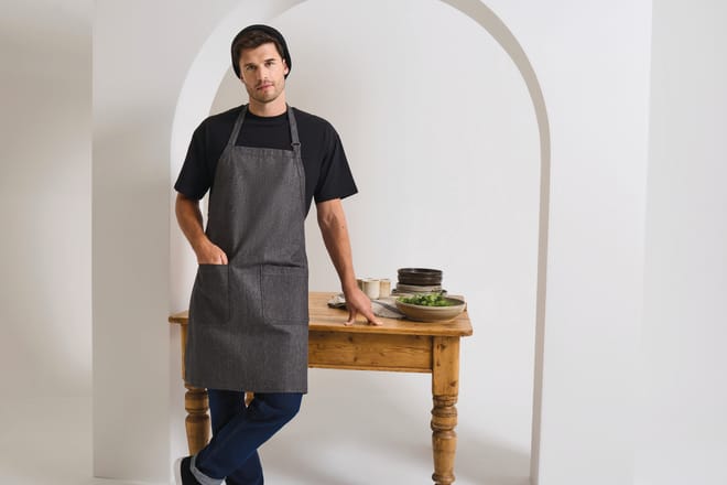 Organic, fair trade denim apron