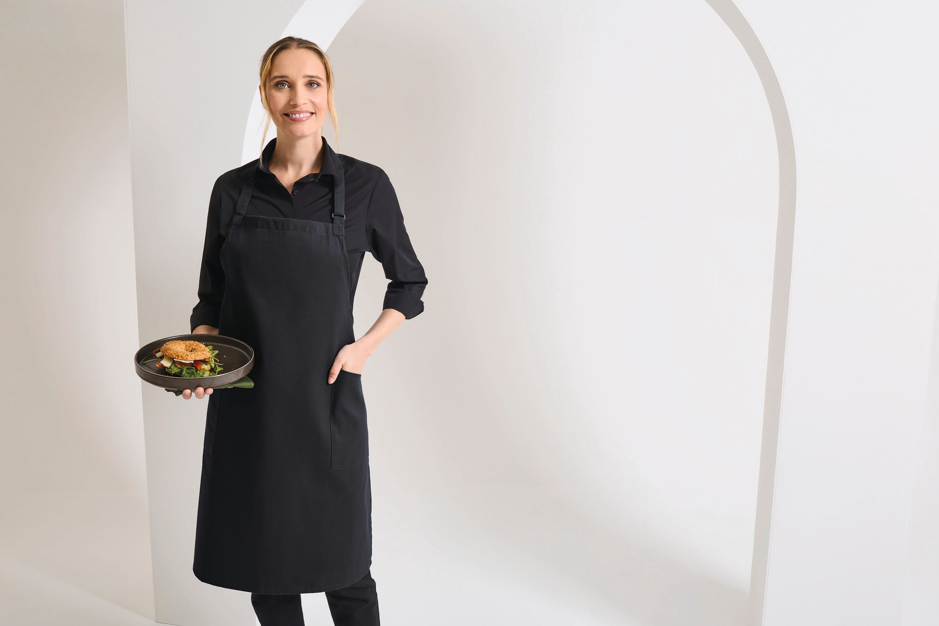 Tablier à bavette recyclé et biologique - Image 2