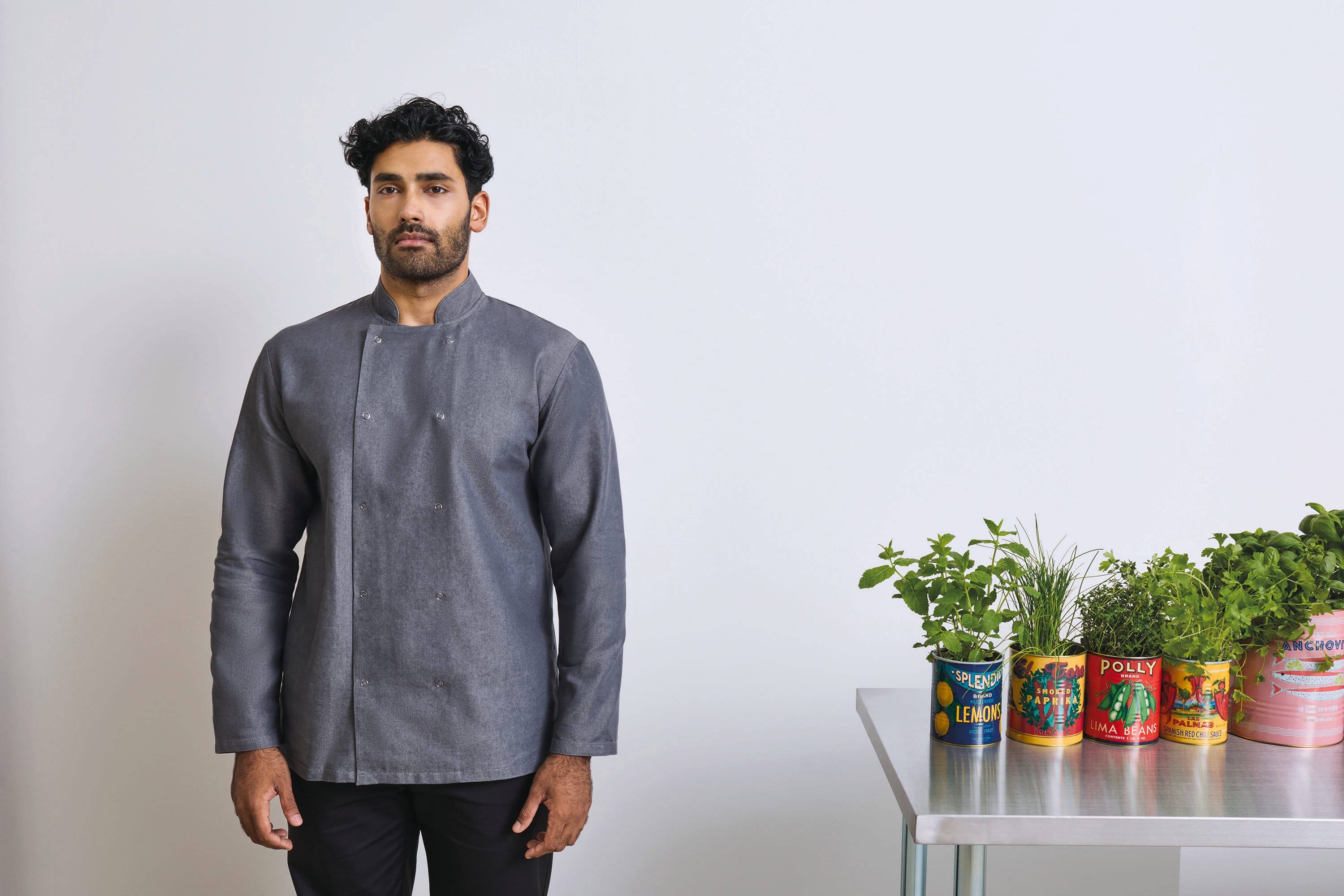 Jaleca Denim de chef de cozinha