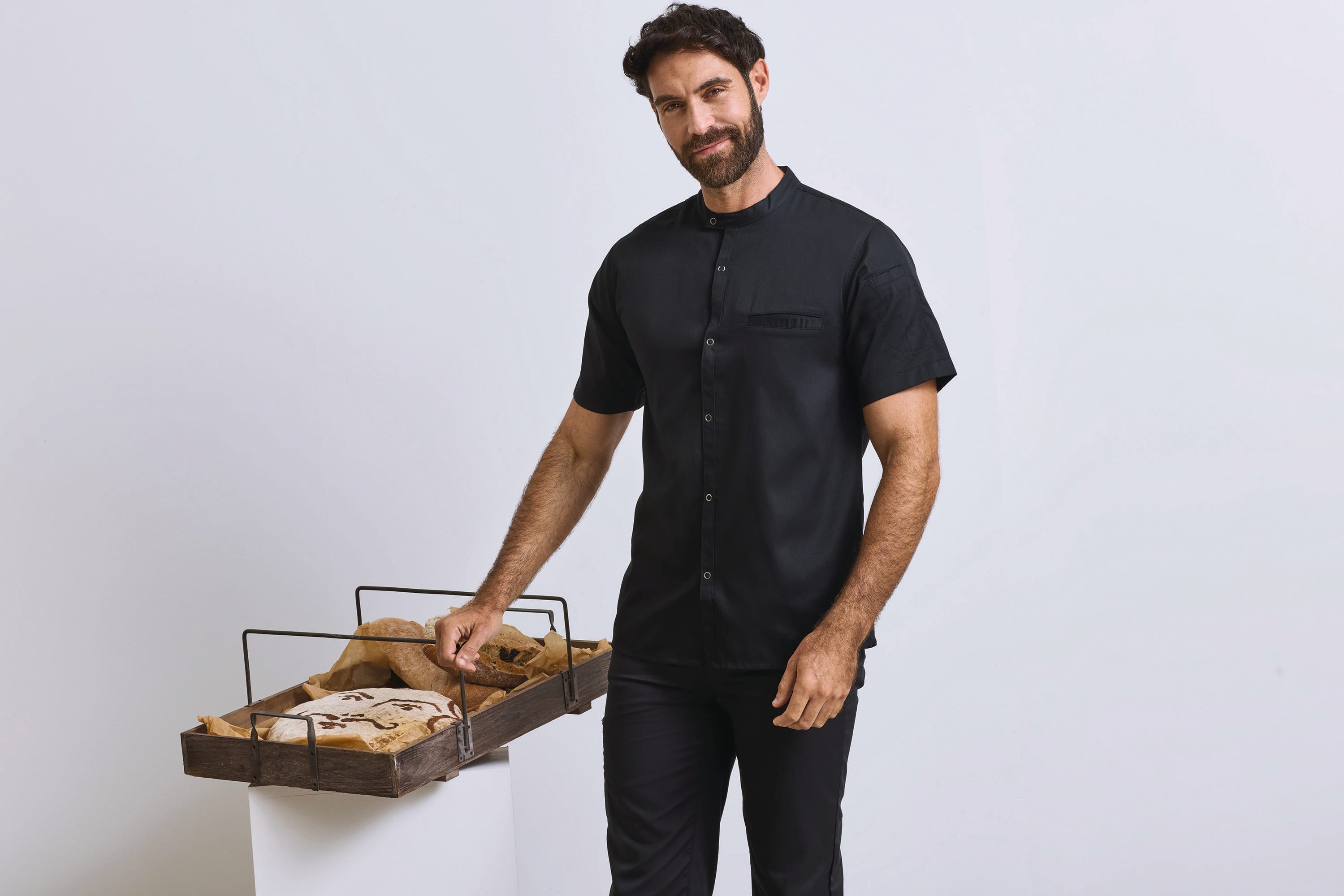 Jaleca de chef manga curta