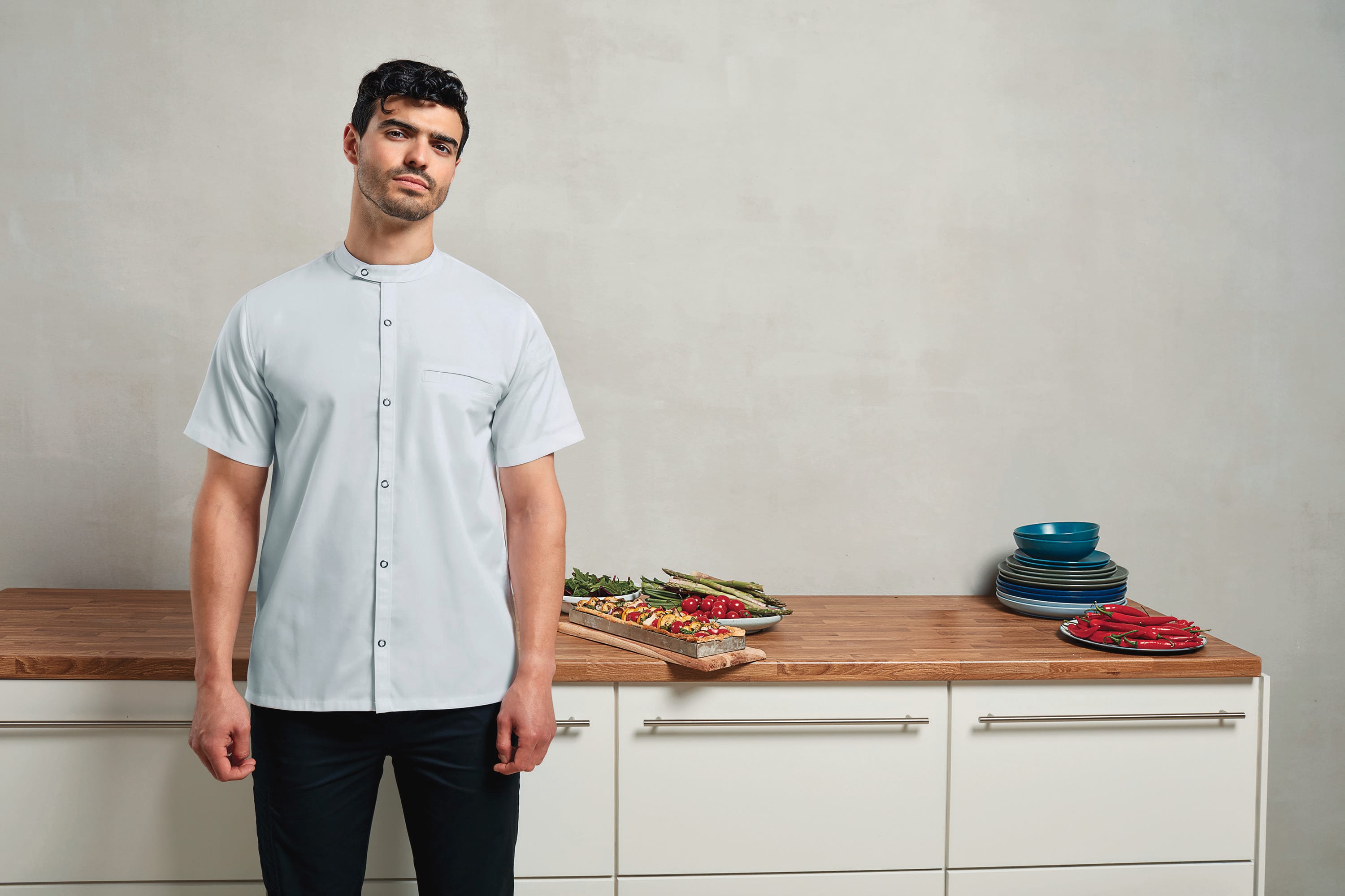 Veste chef cuisinier manches courtes - Image 6