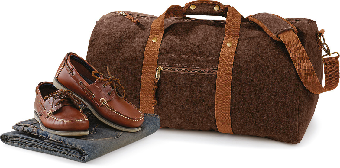 Vintage canvas weekendtas