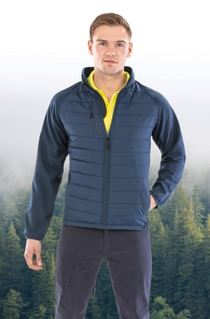 Black compass gewatteerde softshelljas 