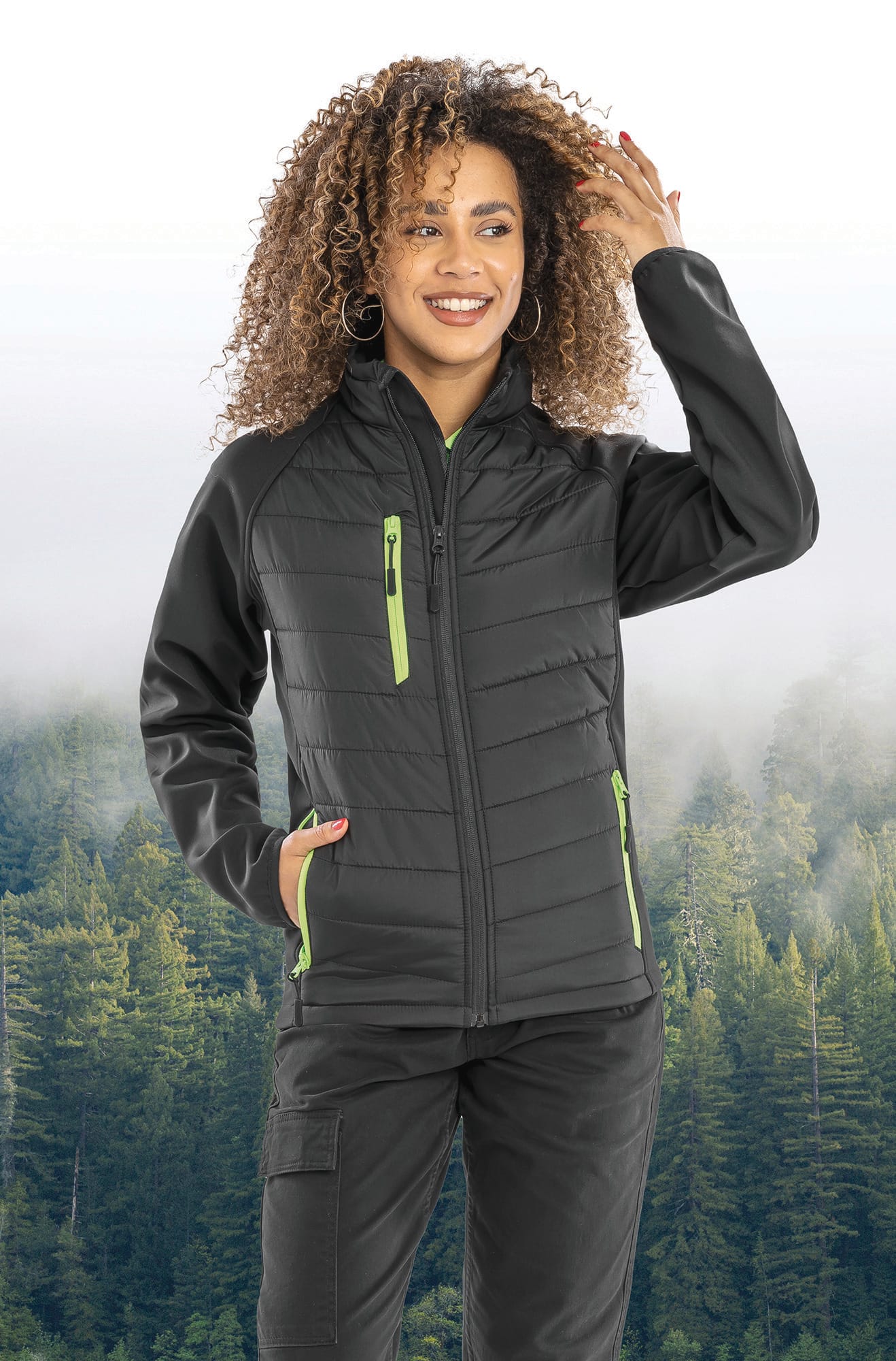 Veste softshell rembourrée black compass recyclée - Image 5