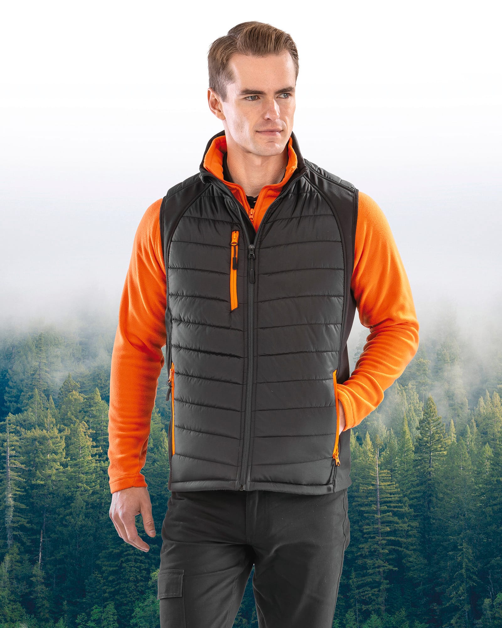 Gilet softshell rembourré black compass recyclé