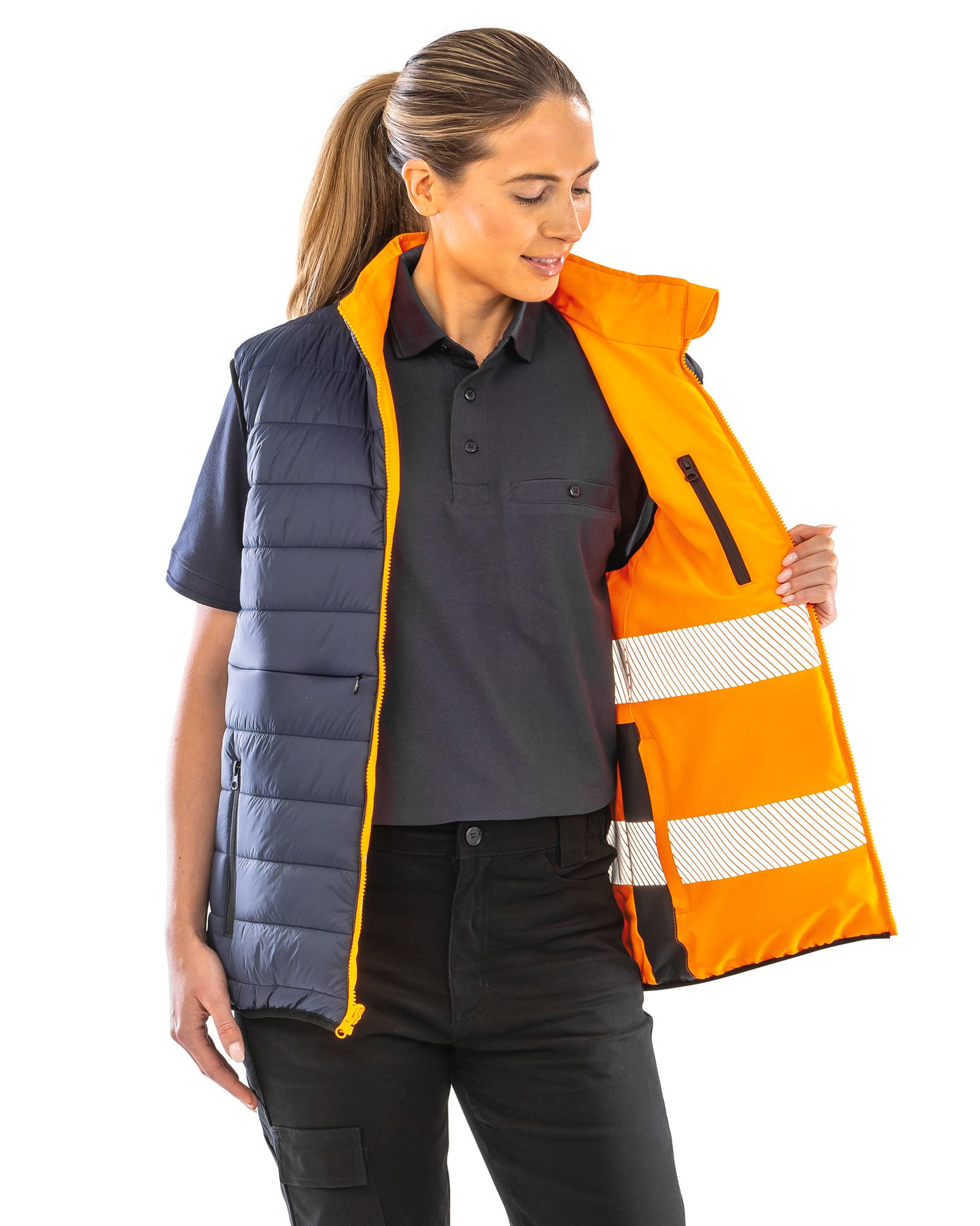 Bodywarmer de sécurité réversible