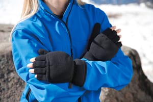 Palmgrip vingerloze handschoenen met want
