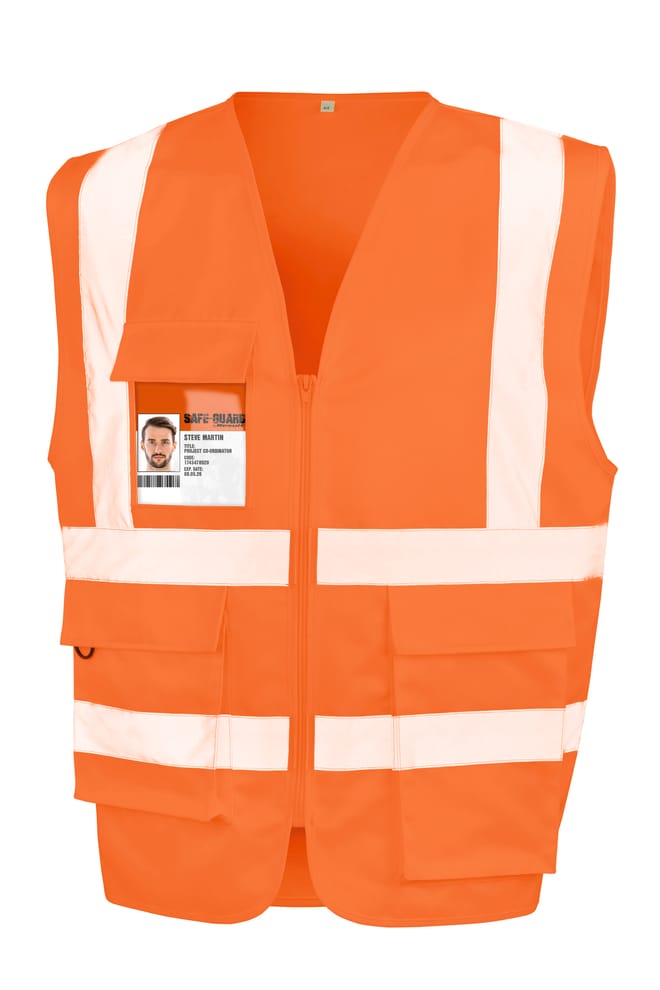 Zipped safety vest