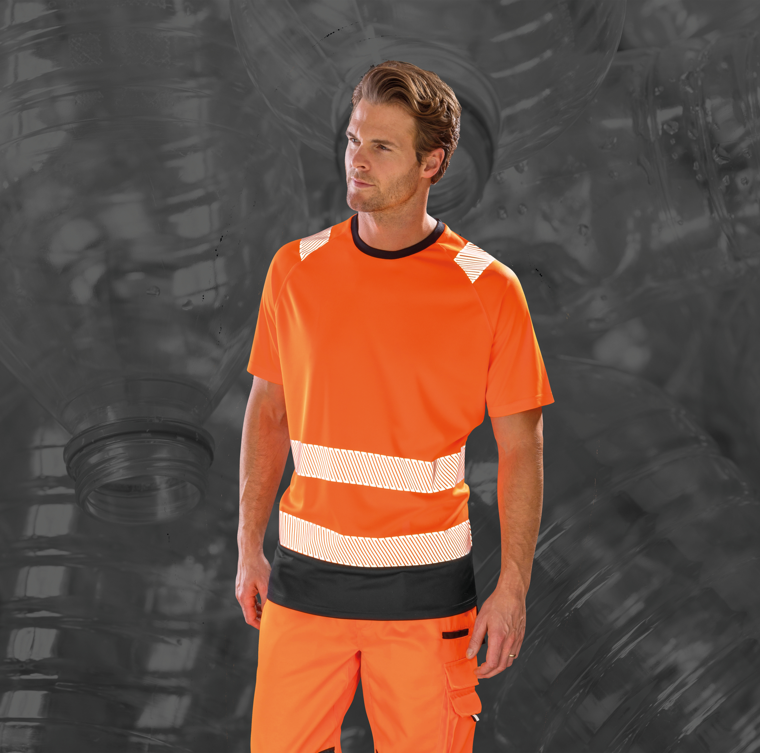 Gerecycled veiligheids-T-shirt