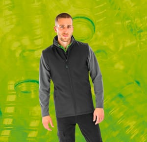 Gerecycleerde heren softshell-bodywarmer
