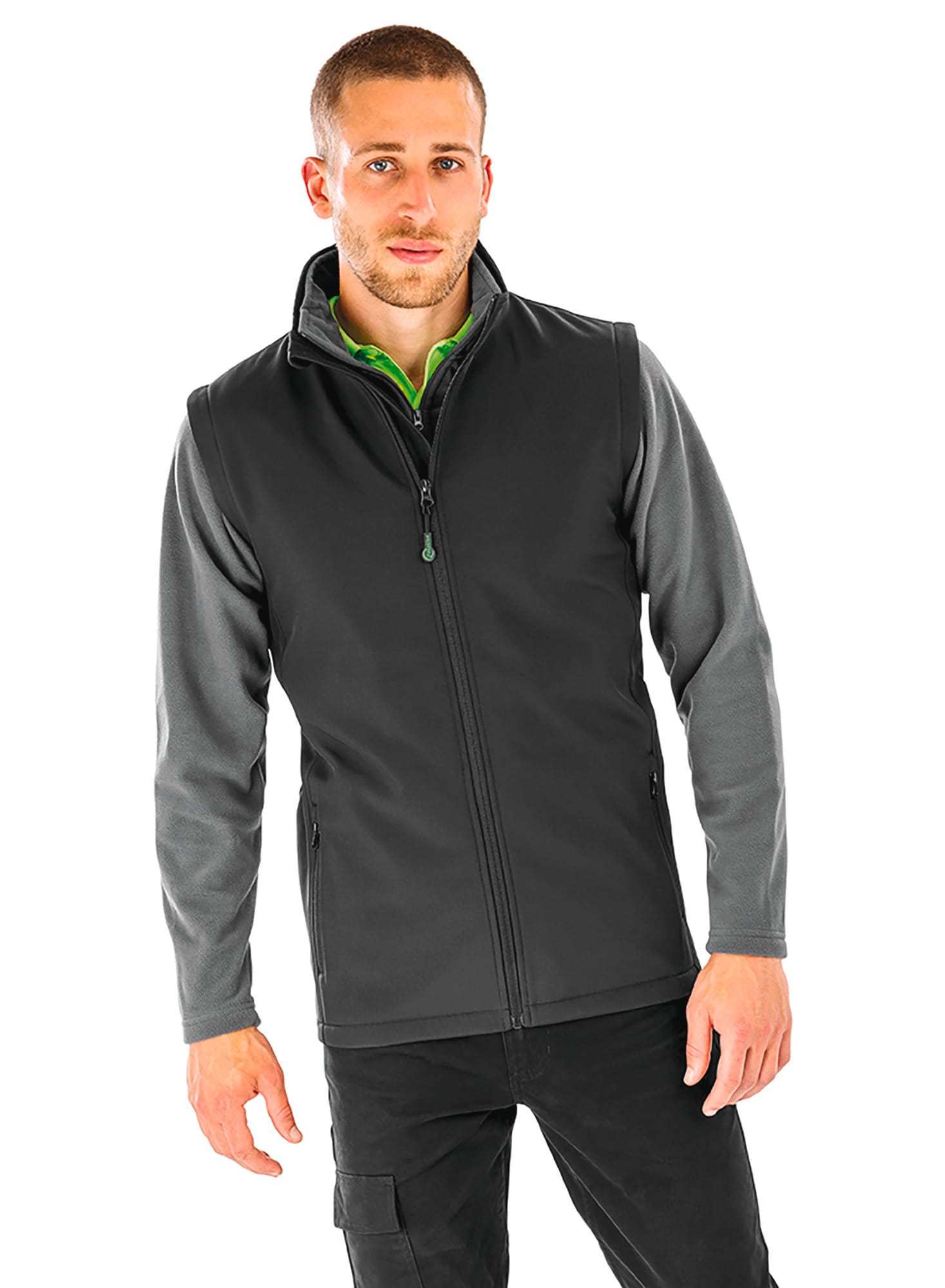 Colete softshell reciclado de homem