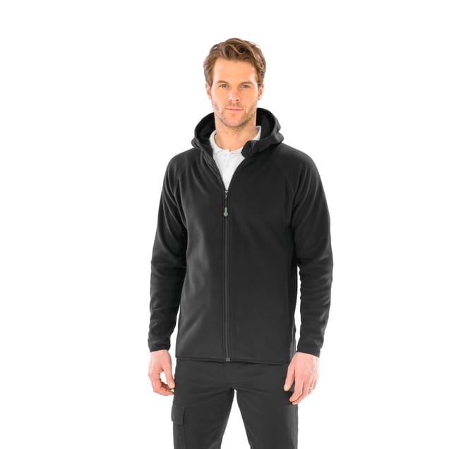 Hoodie made of recycled microfleece