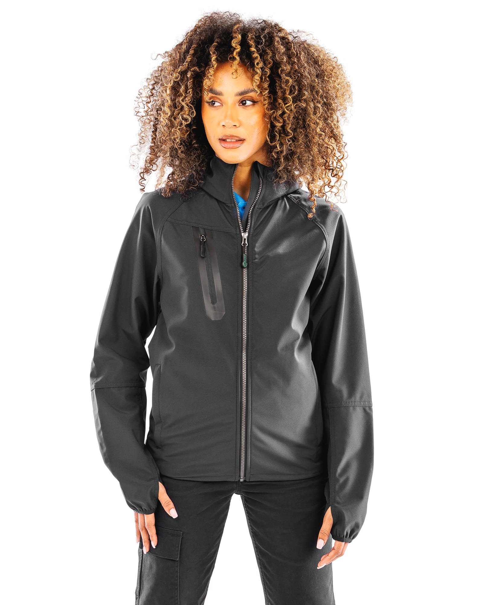 Veste Softshell 3 couches recyclée à capuche unisexe