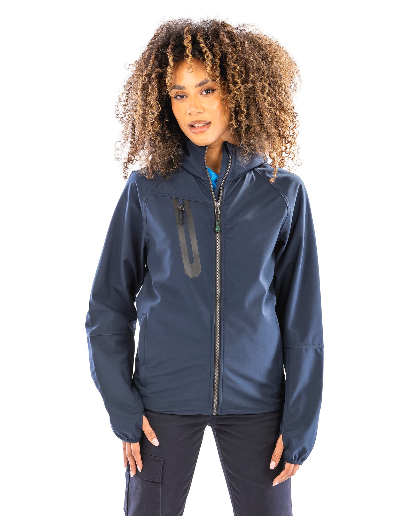 Veste Softshell 3 couches recyclée à capuche unisexe