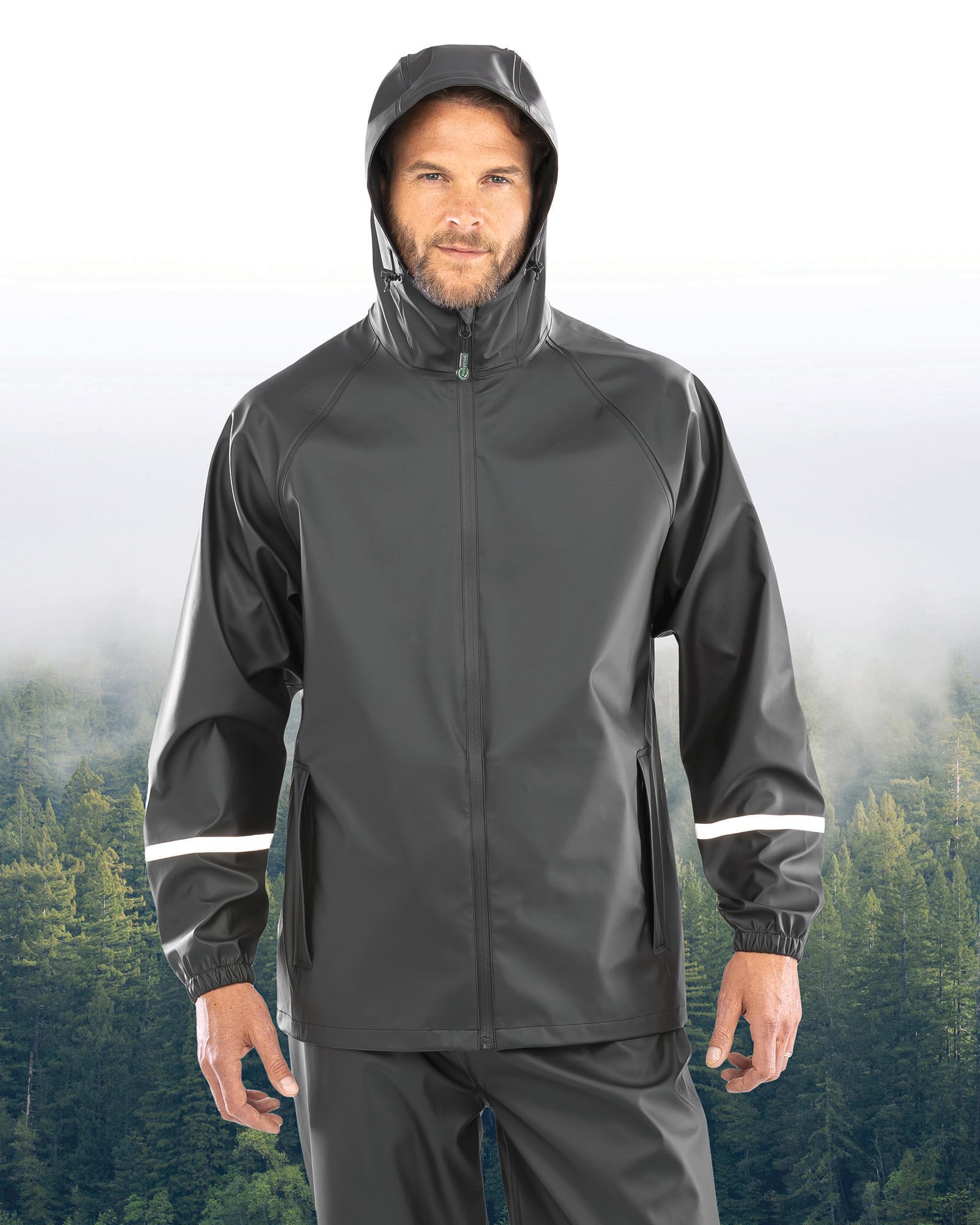 Veste imperméable Prism PU avec bandes réfléchissantes - Image 2