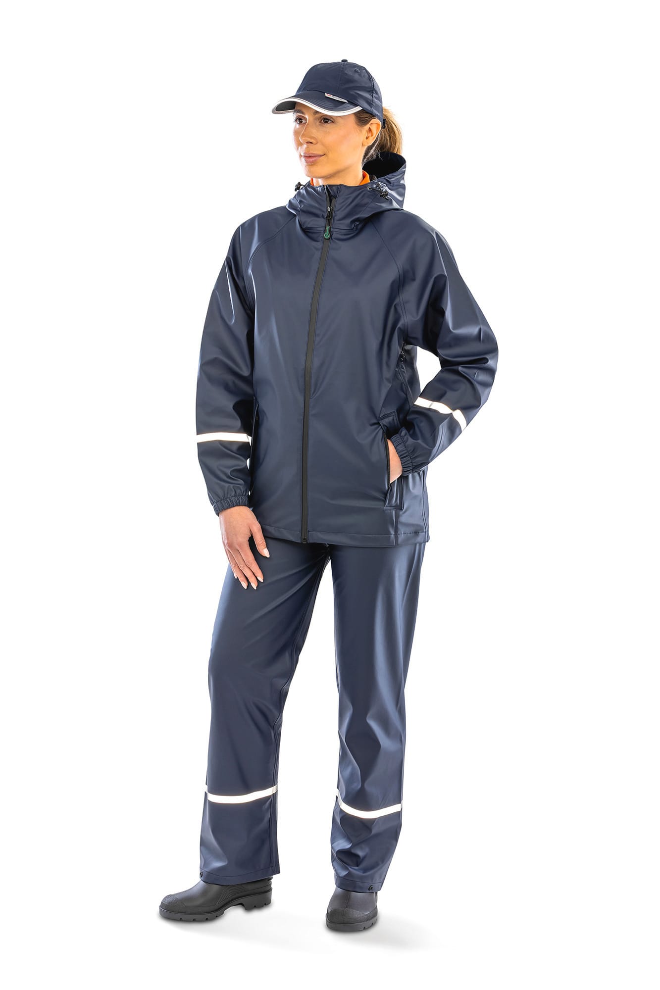 Veste imperméable Prism PU avec bandes réfléchissantes