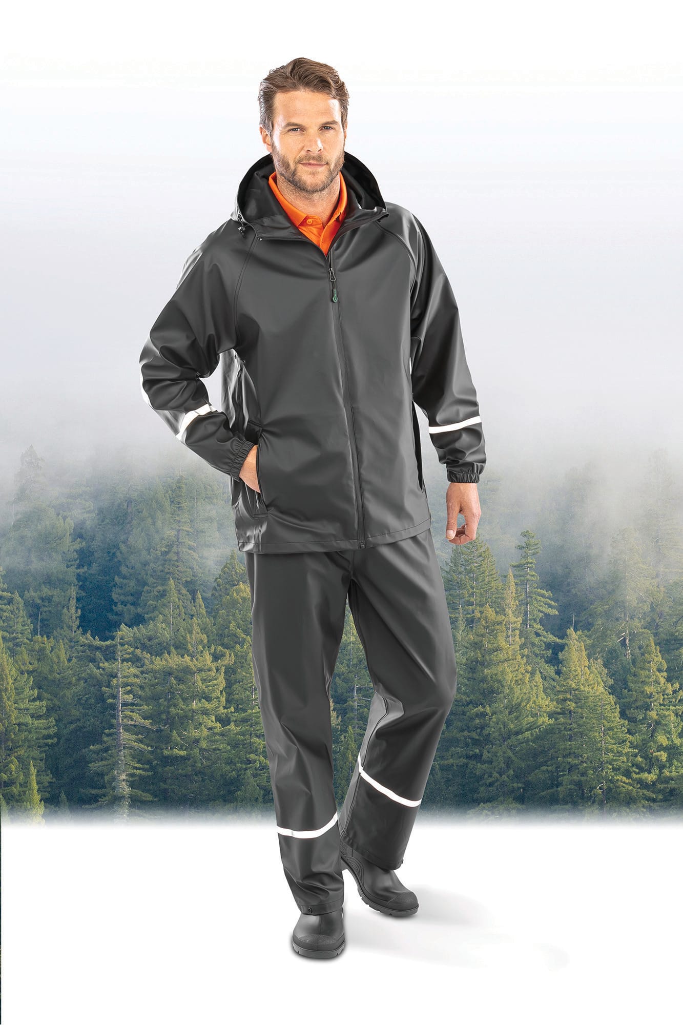 Veste imperméable Prism PU avec bandes réfléchissantes - Image 4