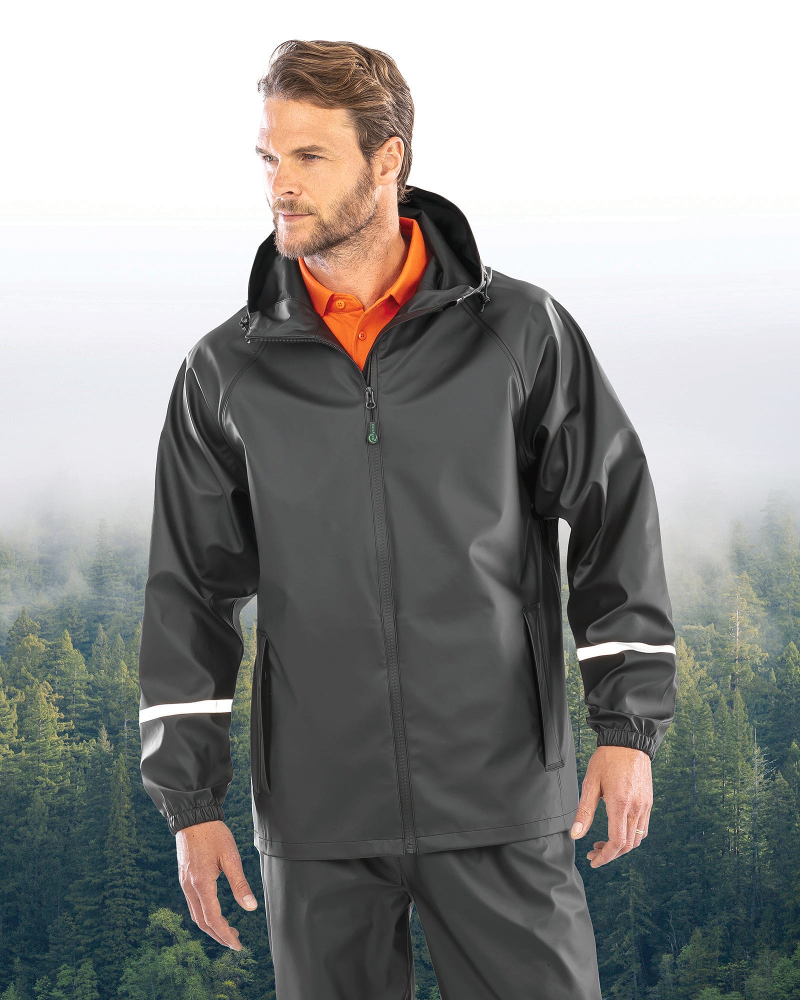 Veste imperméable Prism PU avec bandes réfléchissantes - Image 1