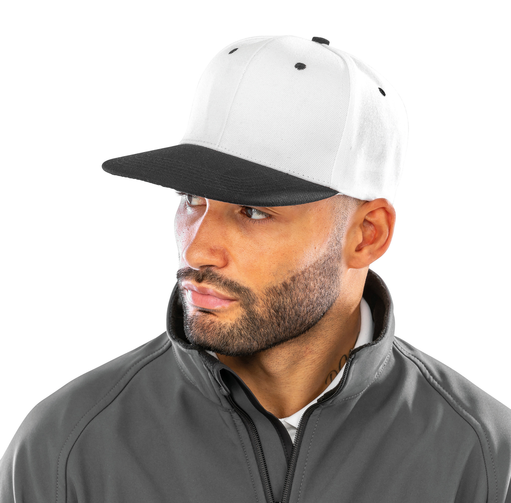Tweekleurige bronx original snapbackpet met platte klep