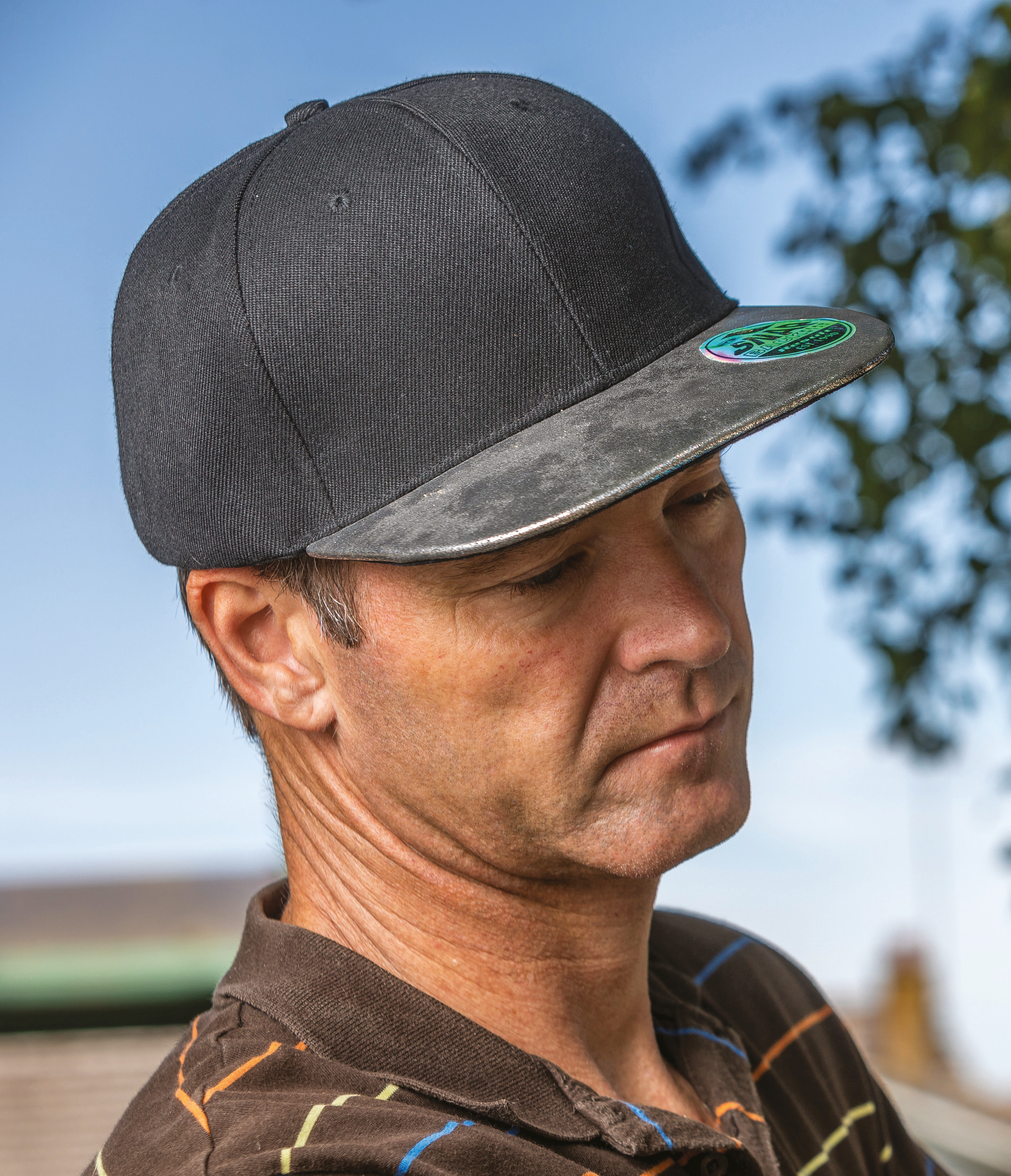 Bronx glitter snapbackpet met platte klep