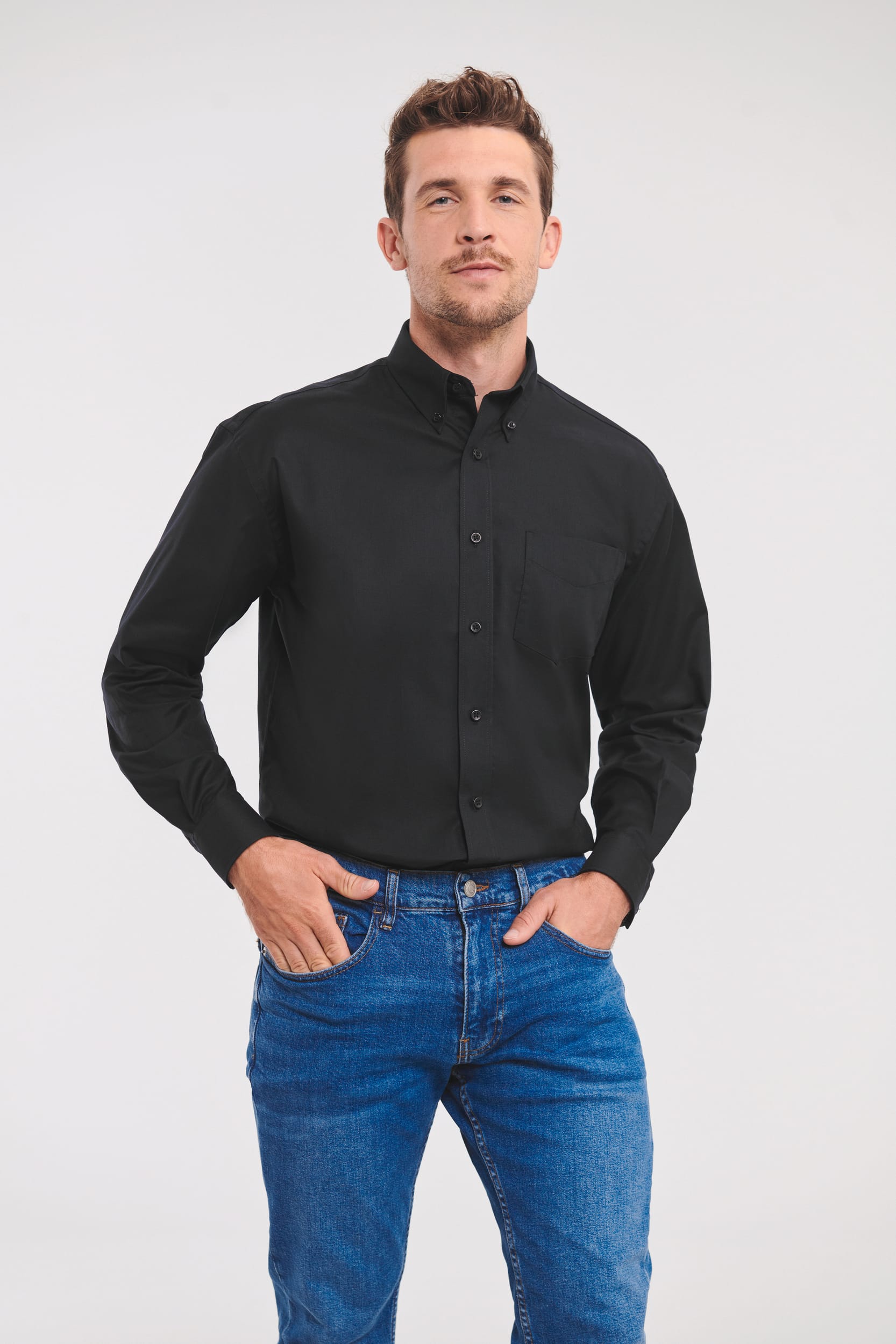 Chemise homme manches longues Oxford - Image 1