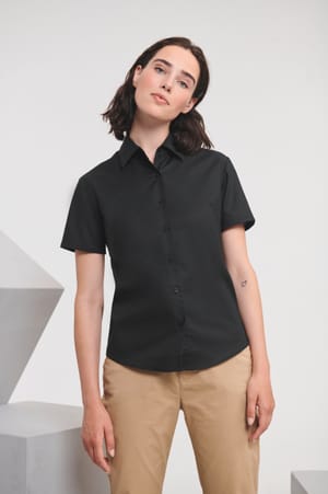 Ladies Short Sleeve Easy Care Oxford Shirt