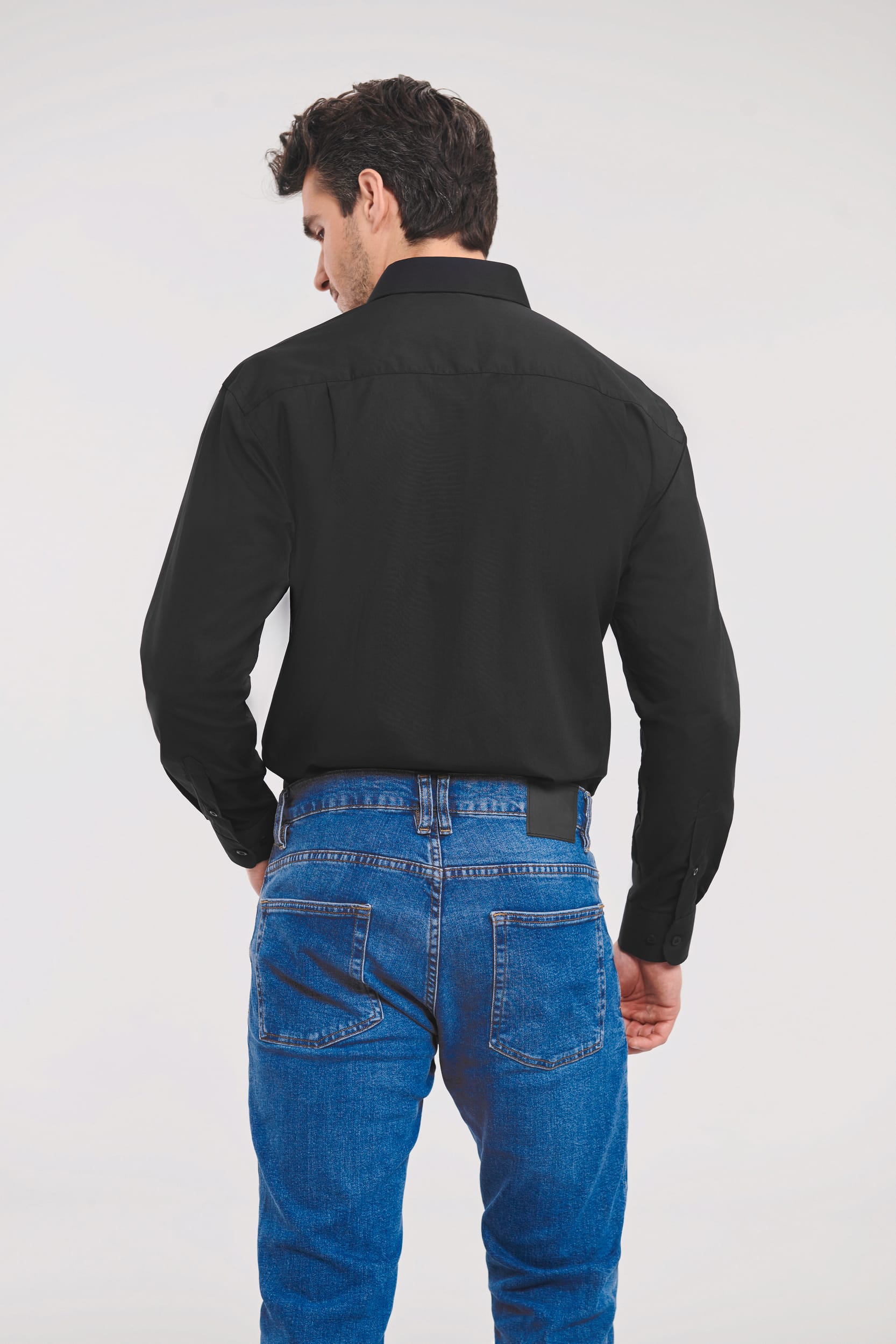 Chemise homme popeline polycoton manches longues - Image 2