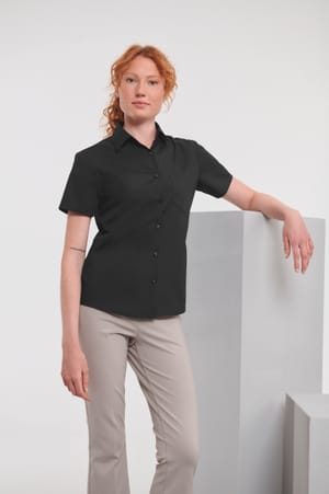 Ladies' Ss Polycotton Poplin Shirt
