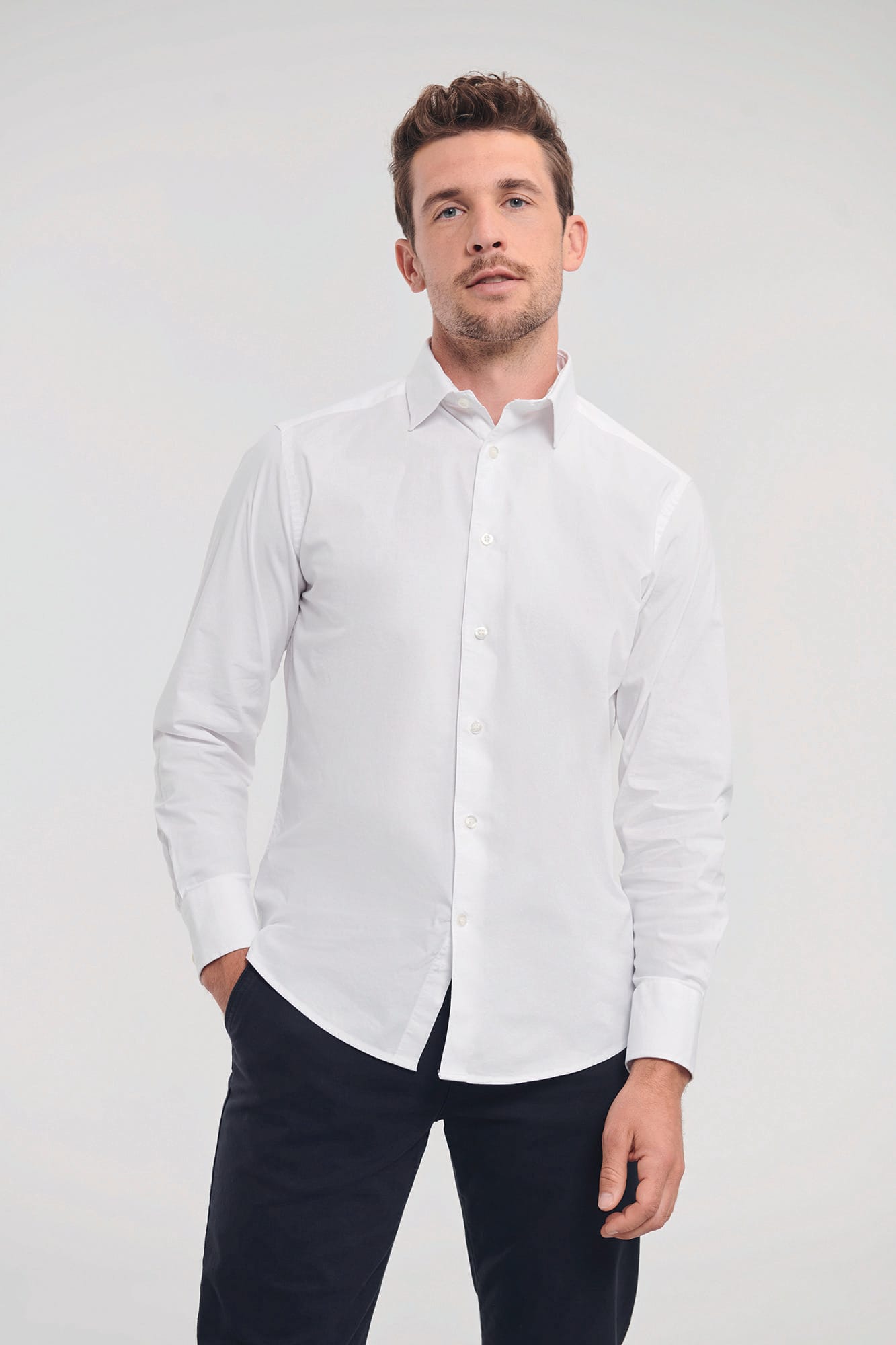 Men's Long Sleeve Easy Care Fitted Shirt