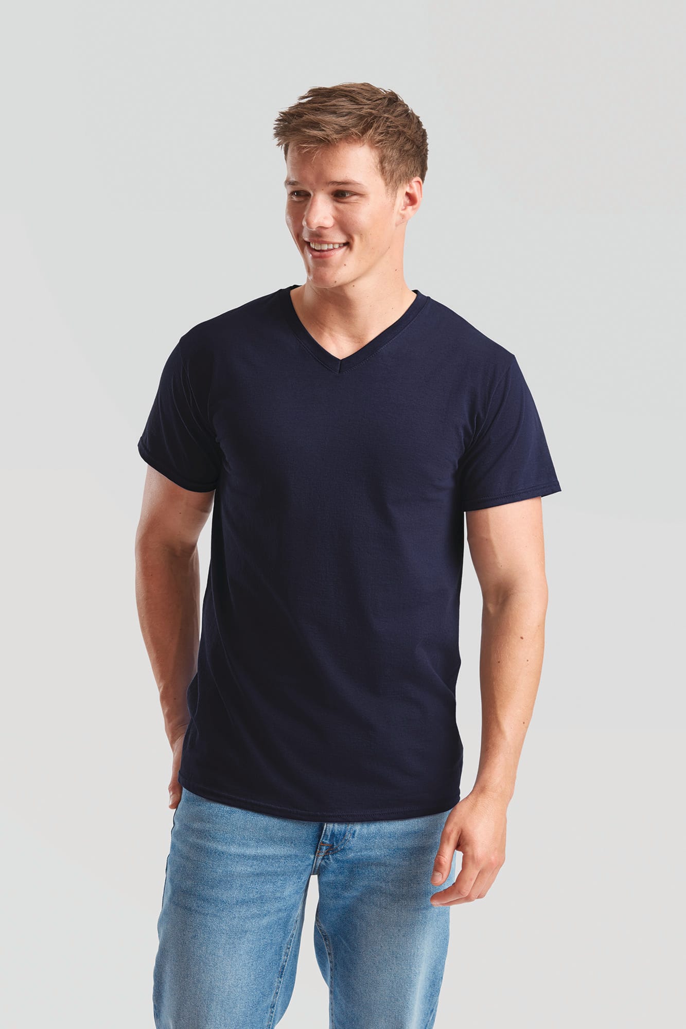 T-shirt homme col v Valueweight (61-066-0) - Image 2