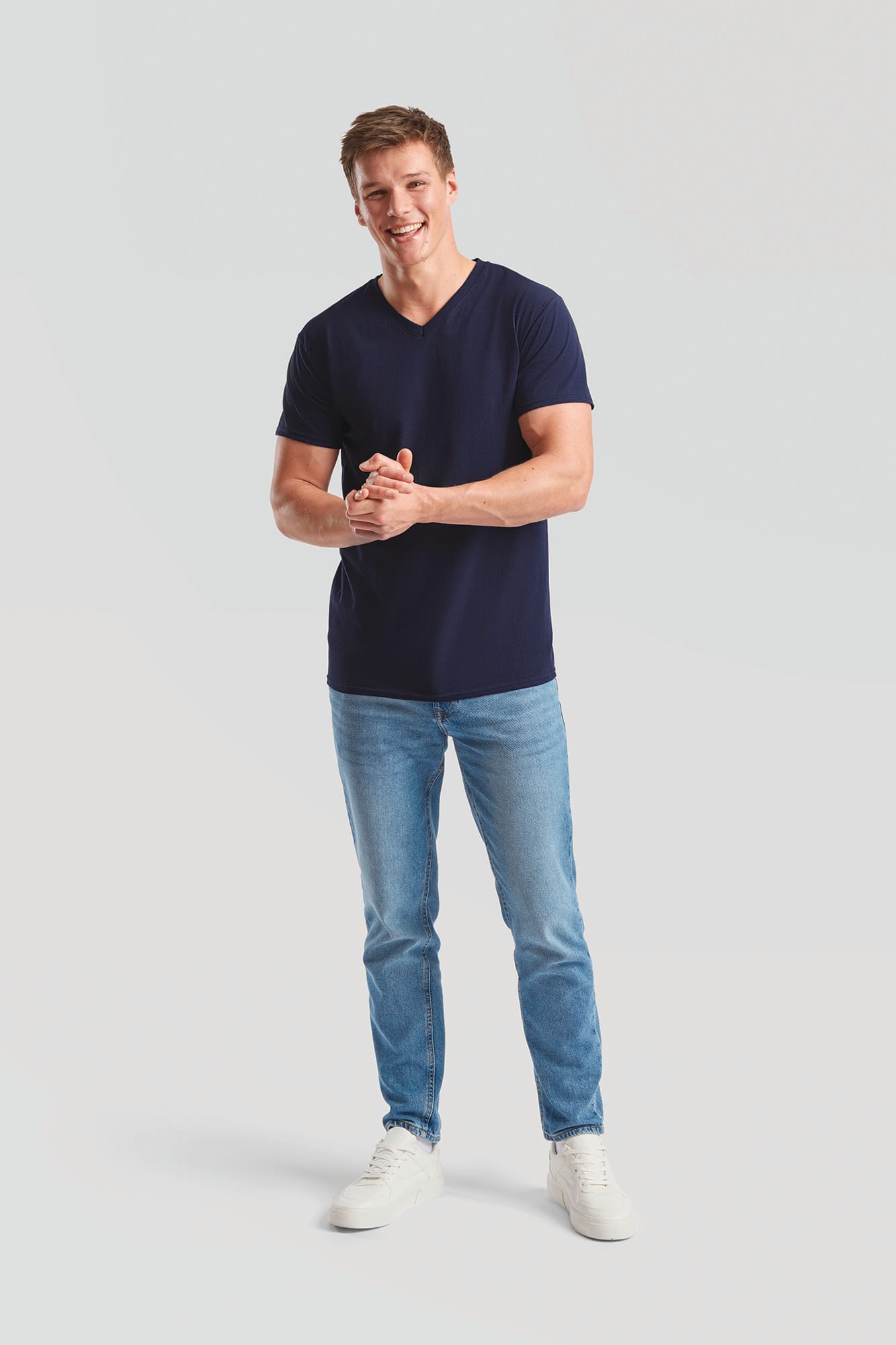 T-shirt homme col v Valueweight (61-066-0) - Image 1