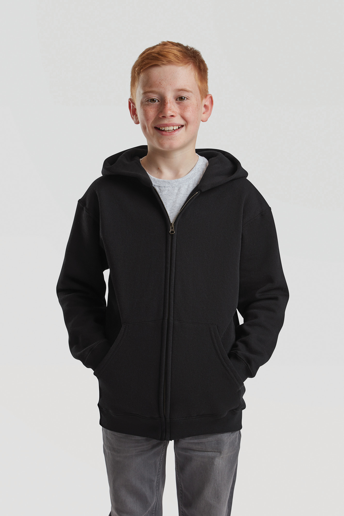 Kids Classic sweatvest met capuchon (62-045-0)