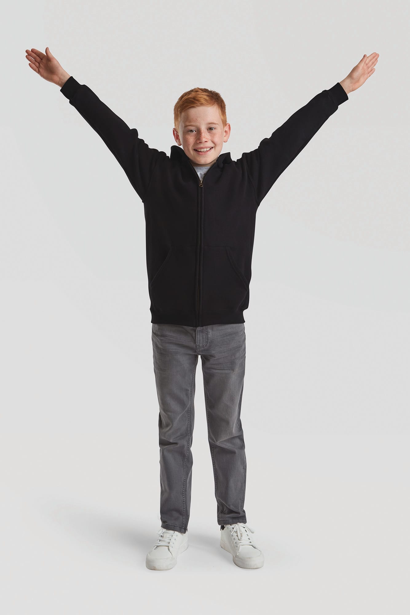 Sweat-shirt enfant zippé capuche Classic (62-045-0) - Image 1