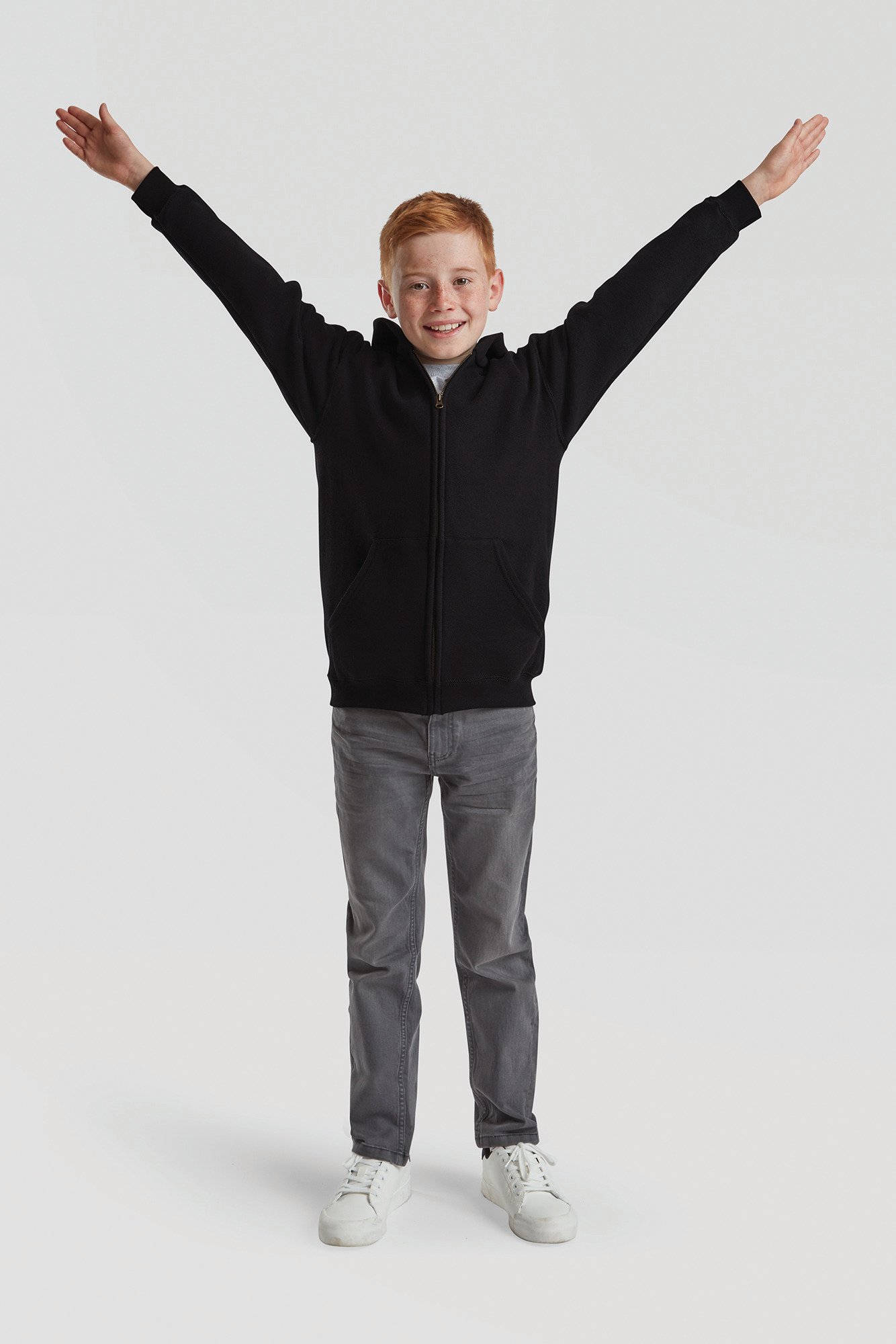 Kids Classic sweatvest met capuchon (62-045-0)