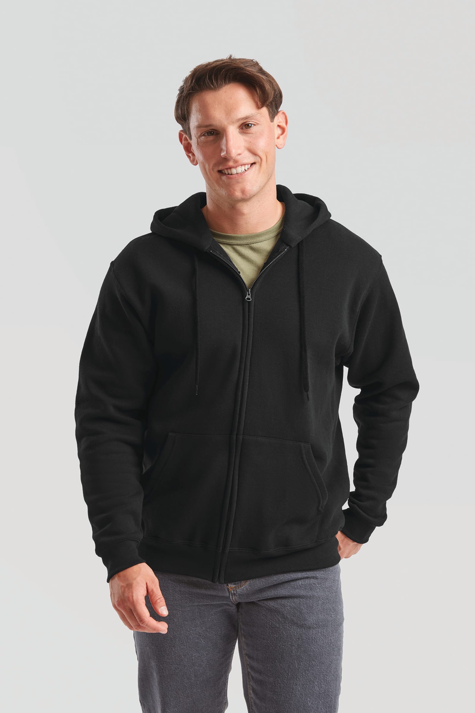 Classic Sweatvest met capuchon (62-062-0)