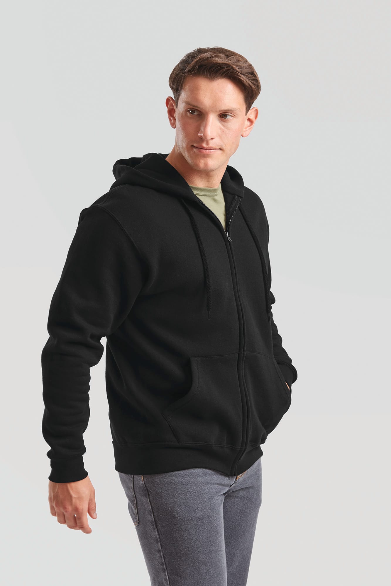 Sweat-shirt homme zippé capuche Classic (62-062-0) - Image 3