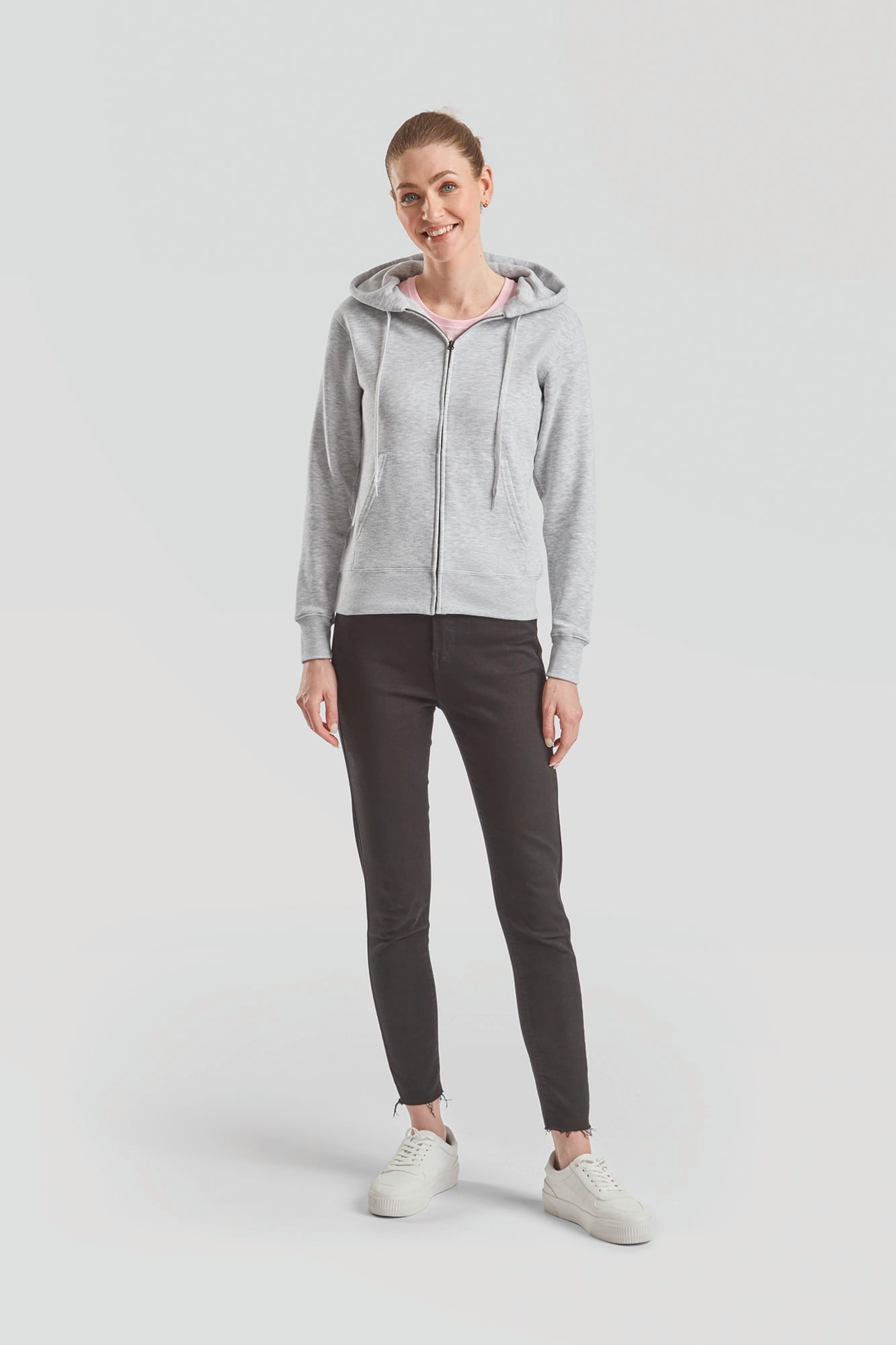 Sweat-shirt femme zippé capuche Premium (62-118-0) - Image 1