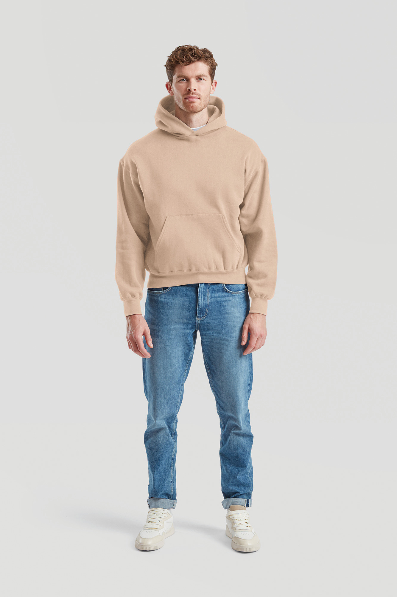 Katoenen sweater met capuchon voor heren