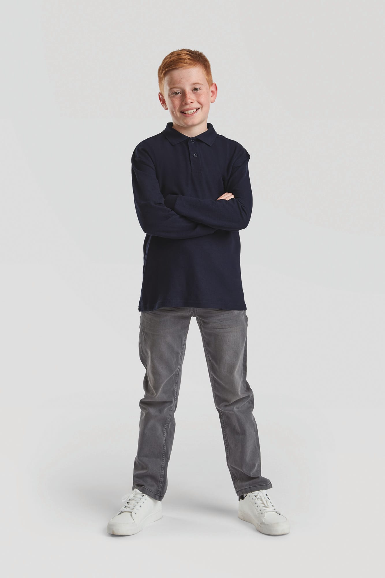 Polo enfant 65/35 manches longues - Image 1