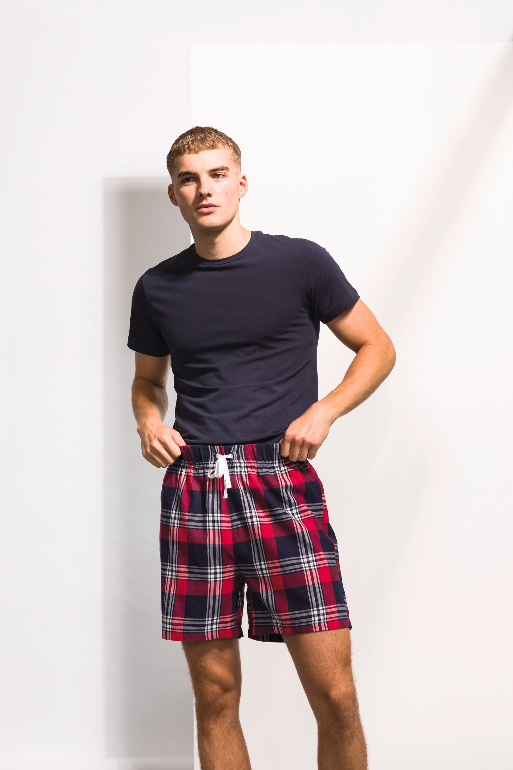 Short met Schotse ruiten