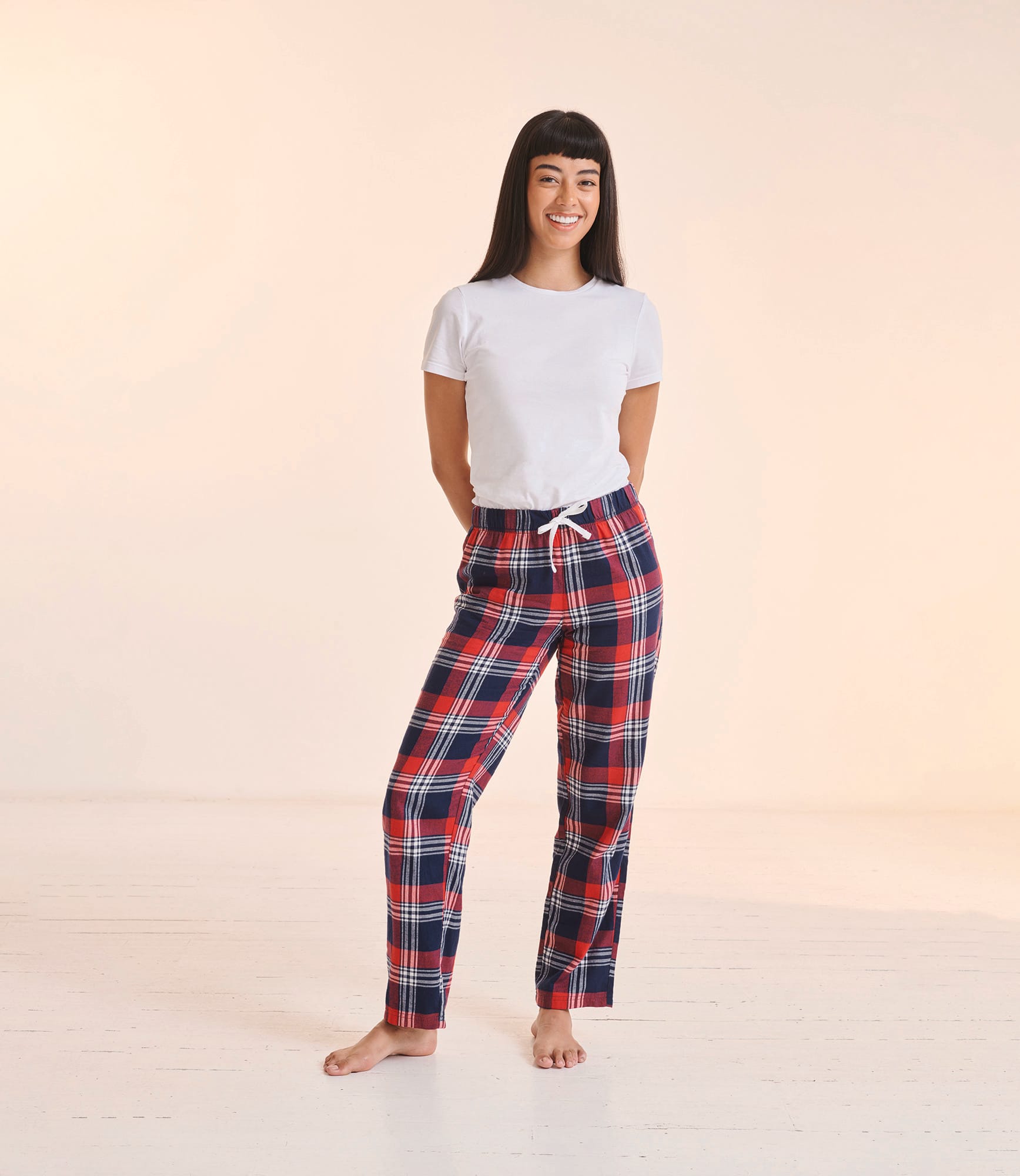 Pantalon femme à motif tartan - Image 1