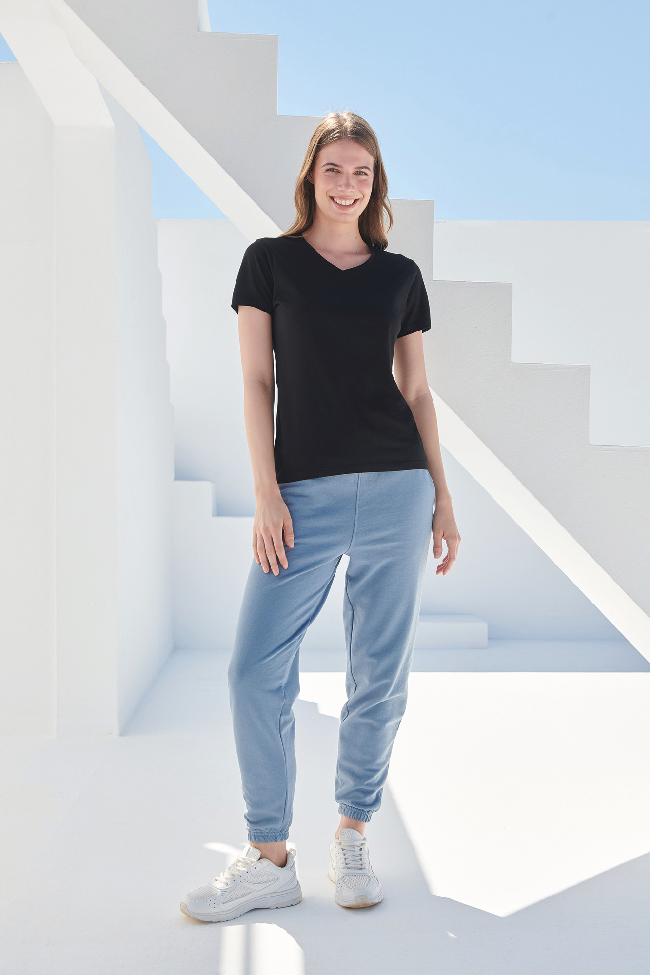 Ladies Stretch V-neck T-shirt