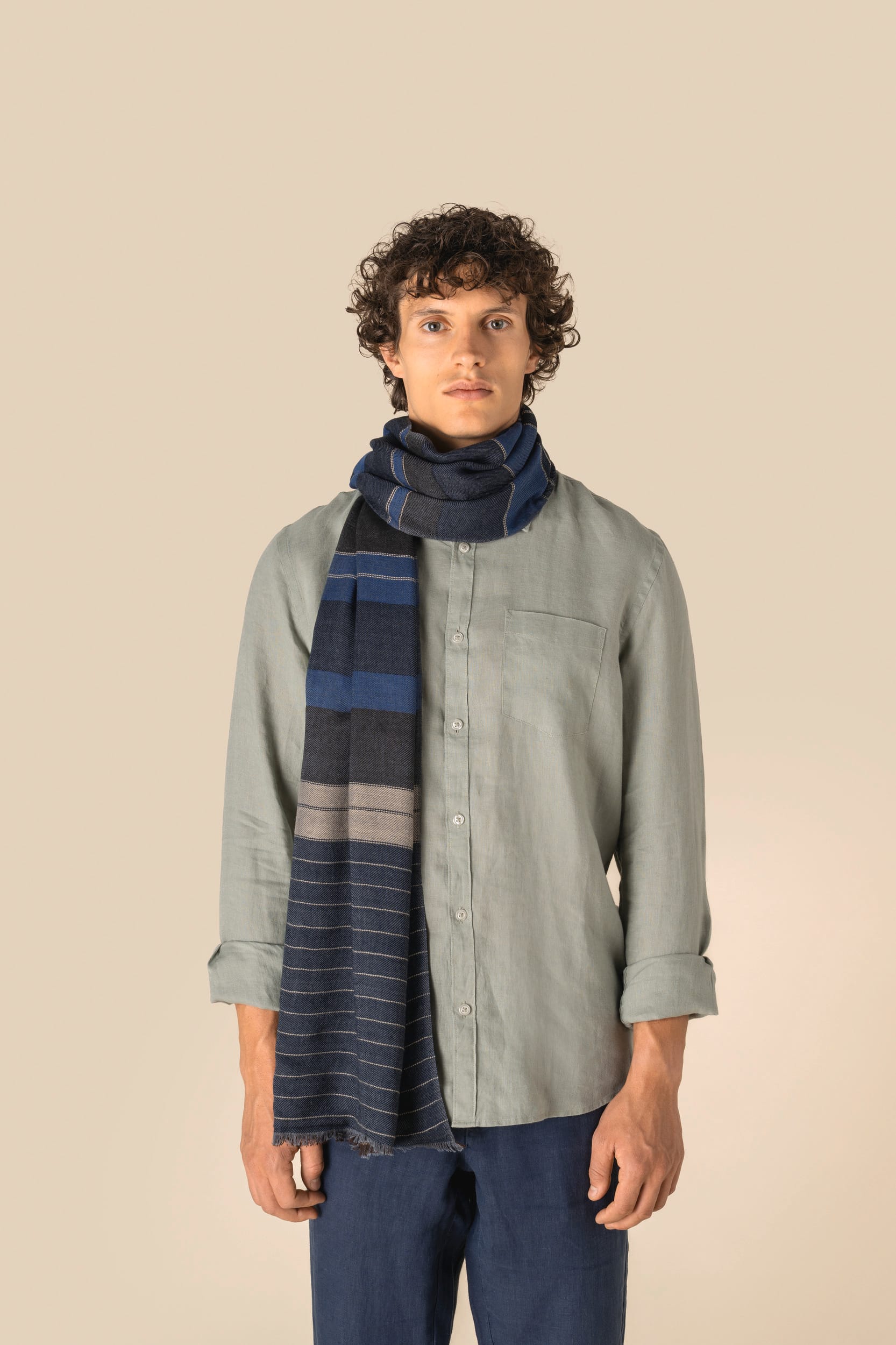 Echarpe reversível unissexo