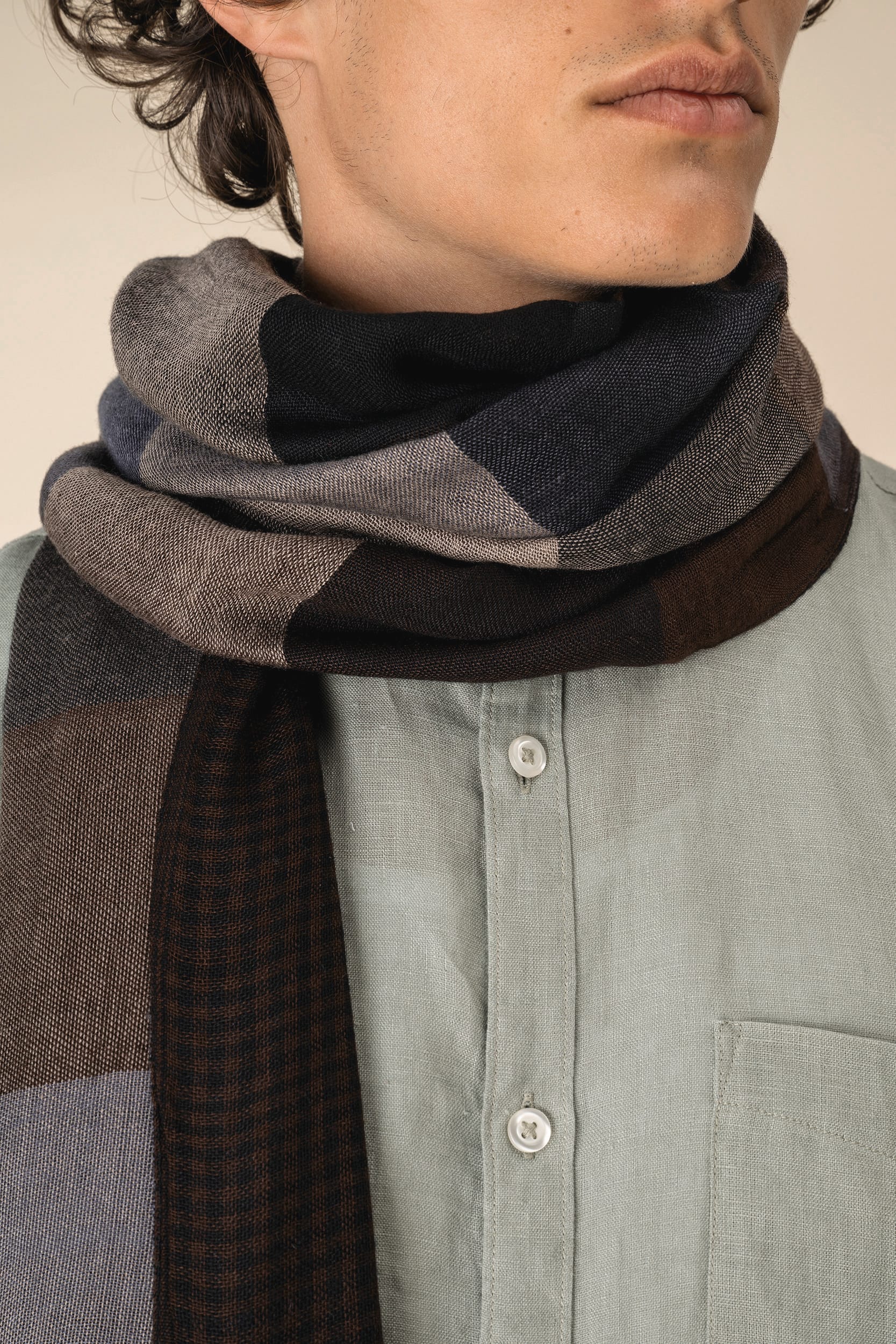 Echarpe reversível unissexo