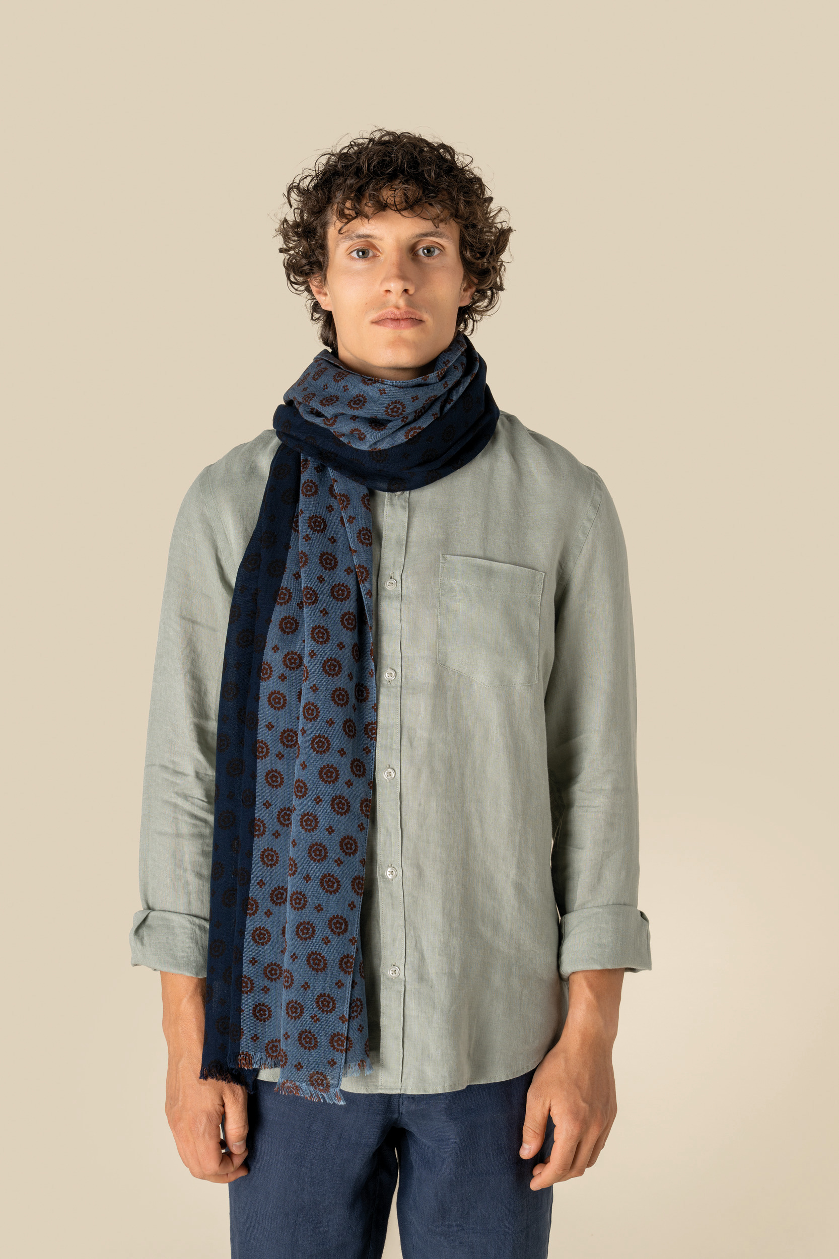 Uniseks tulbanddoek met bloemenmotief